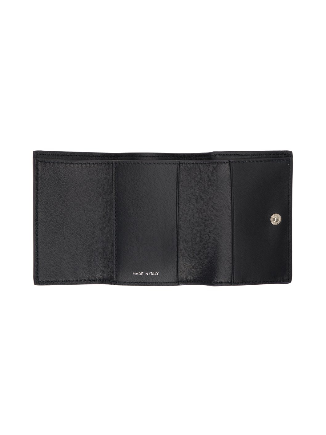 Khaki & Navy Saffiano Leather Trifold Wallet - 3