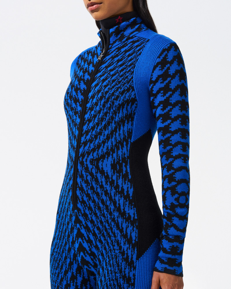 Twisted Houndstooth Merino Wool Jumpsuit 5
