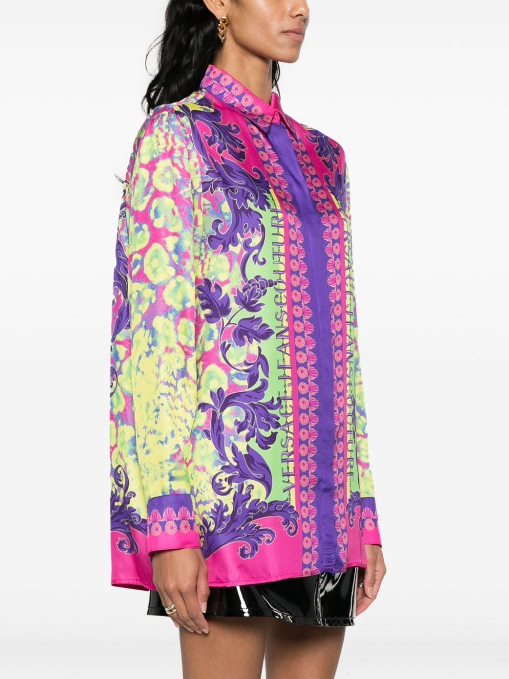 graphic-print long-sleeve shirt - 3