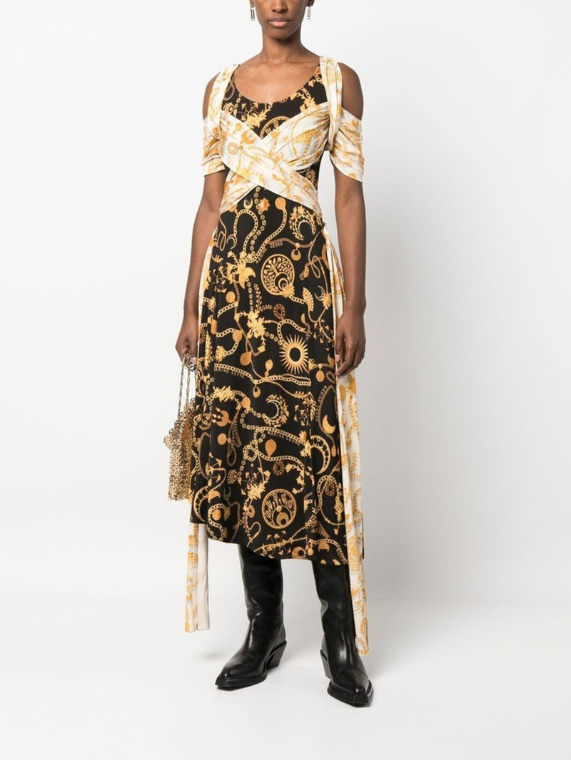 Marine Serre Nuisette draped midi dress outlook