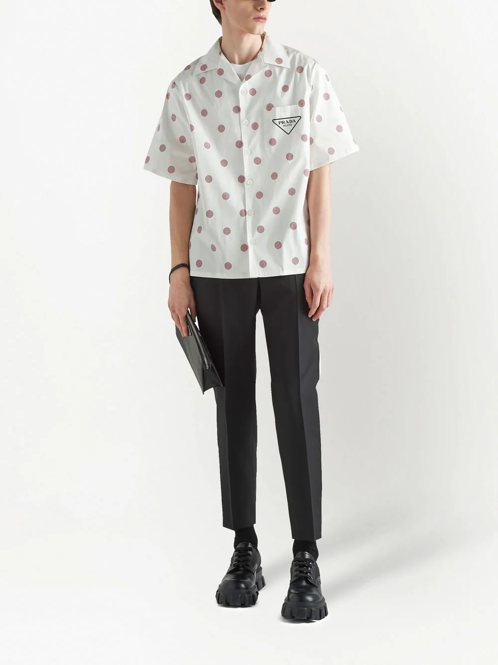 polka dot short-sleeve shirt - 2