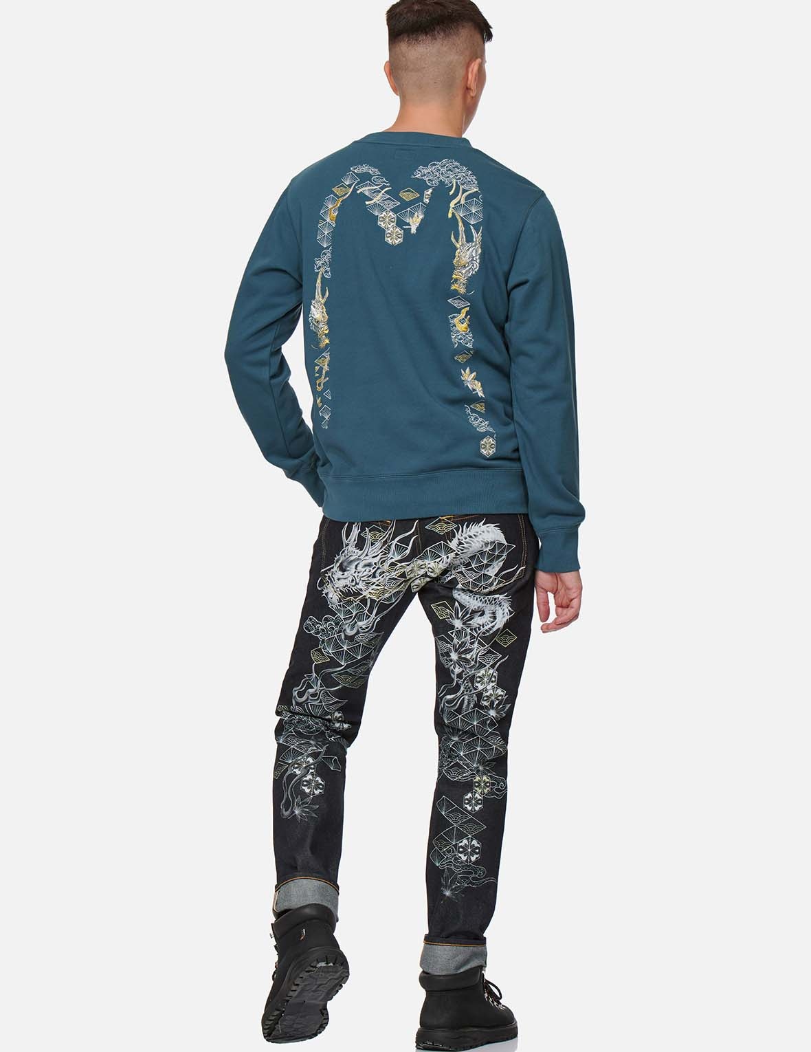 DRAGON-PATTERN DAICOCK EMBROIDERED SWEATSHIRT - 5