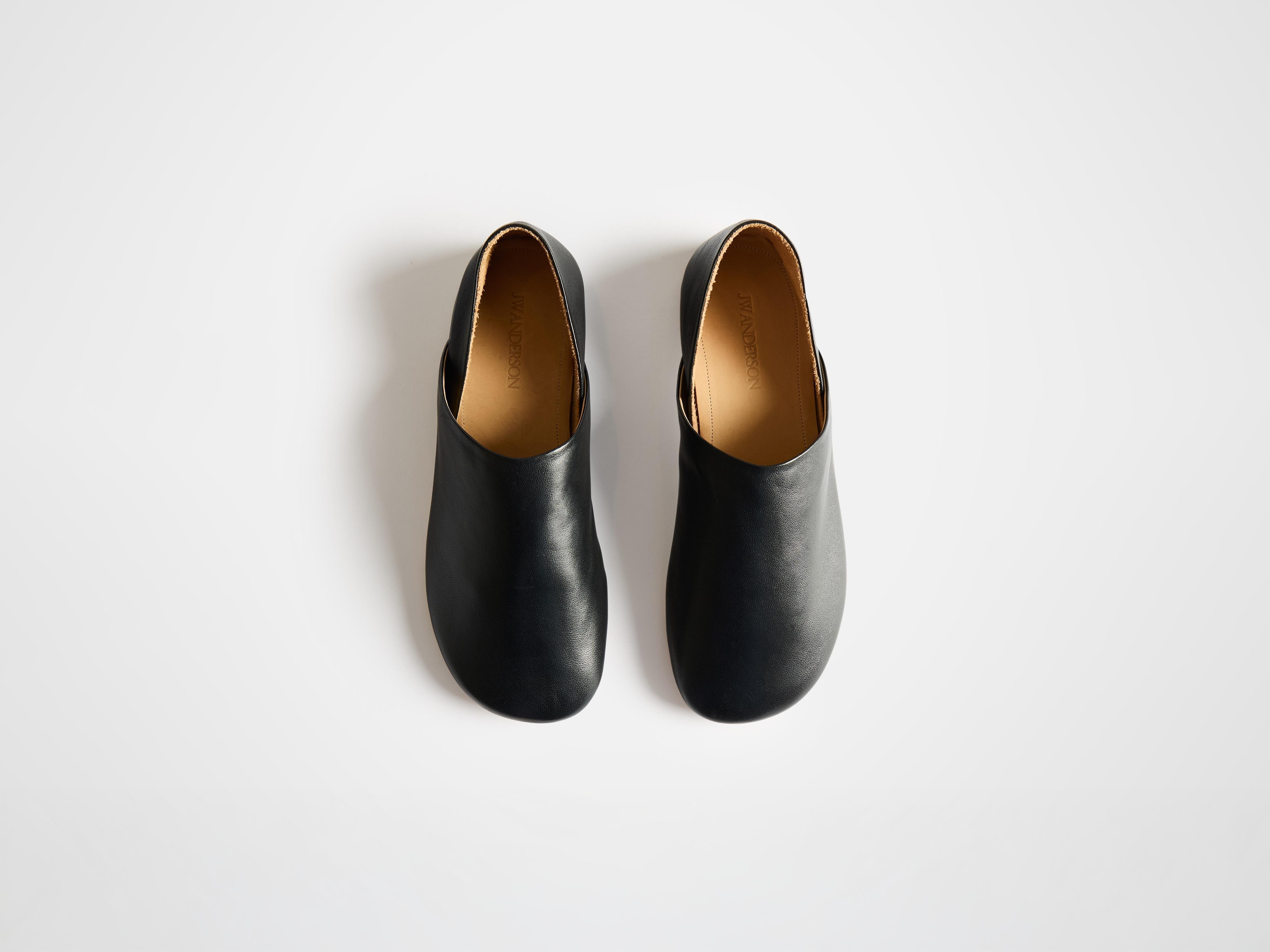 MENS SLIPPER MULES IN BLACK - 2