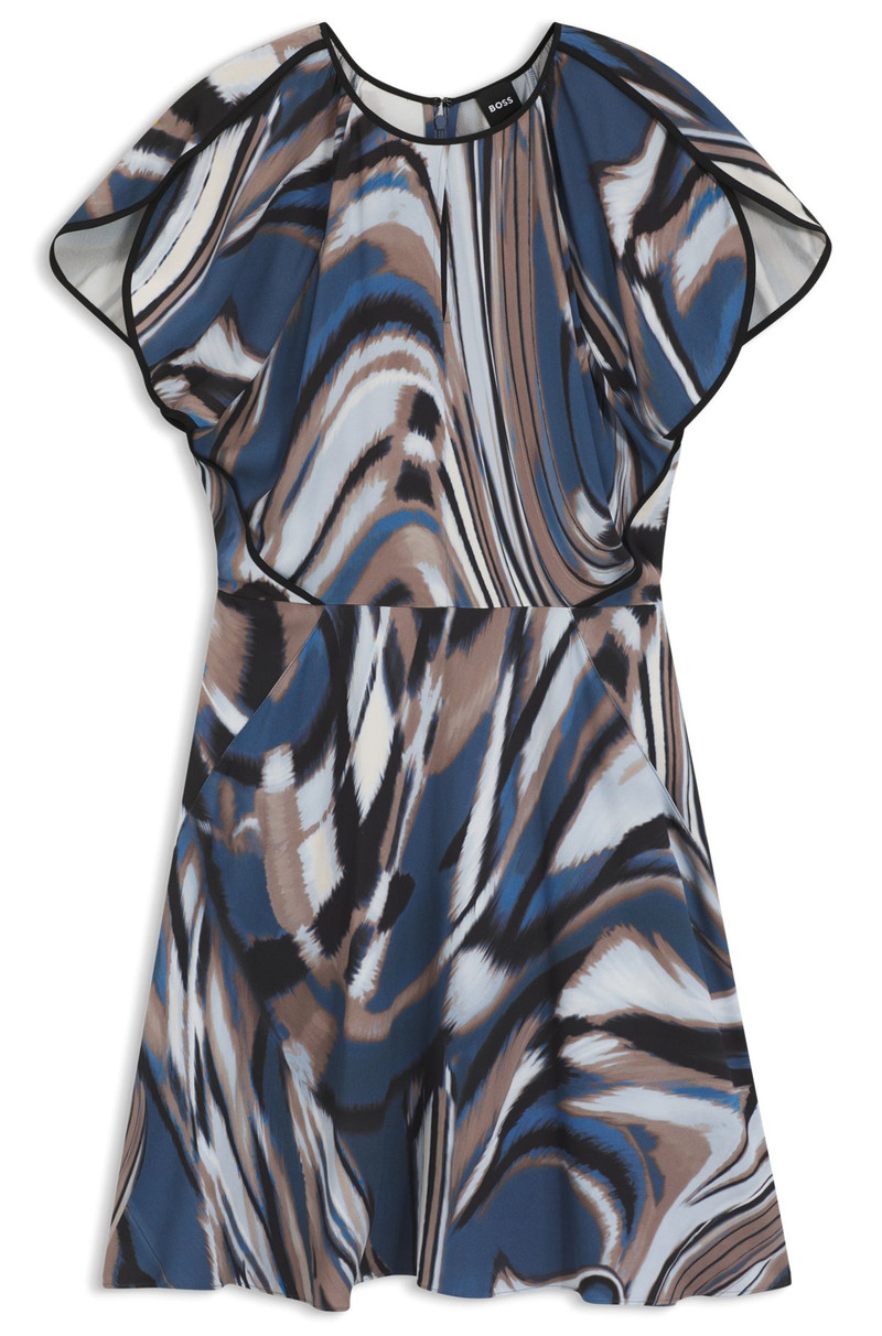 SATIN DRESS WITH SWIRL PRINT 1