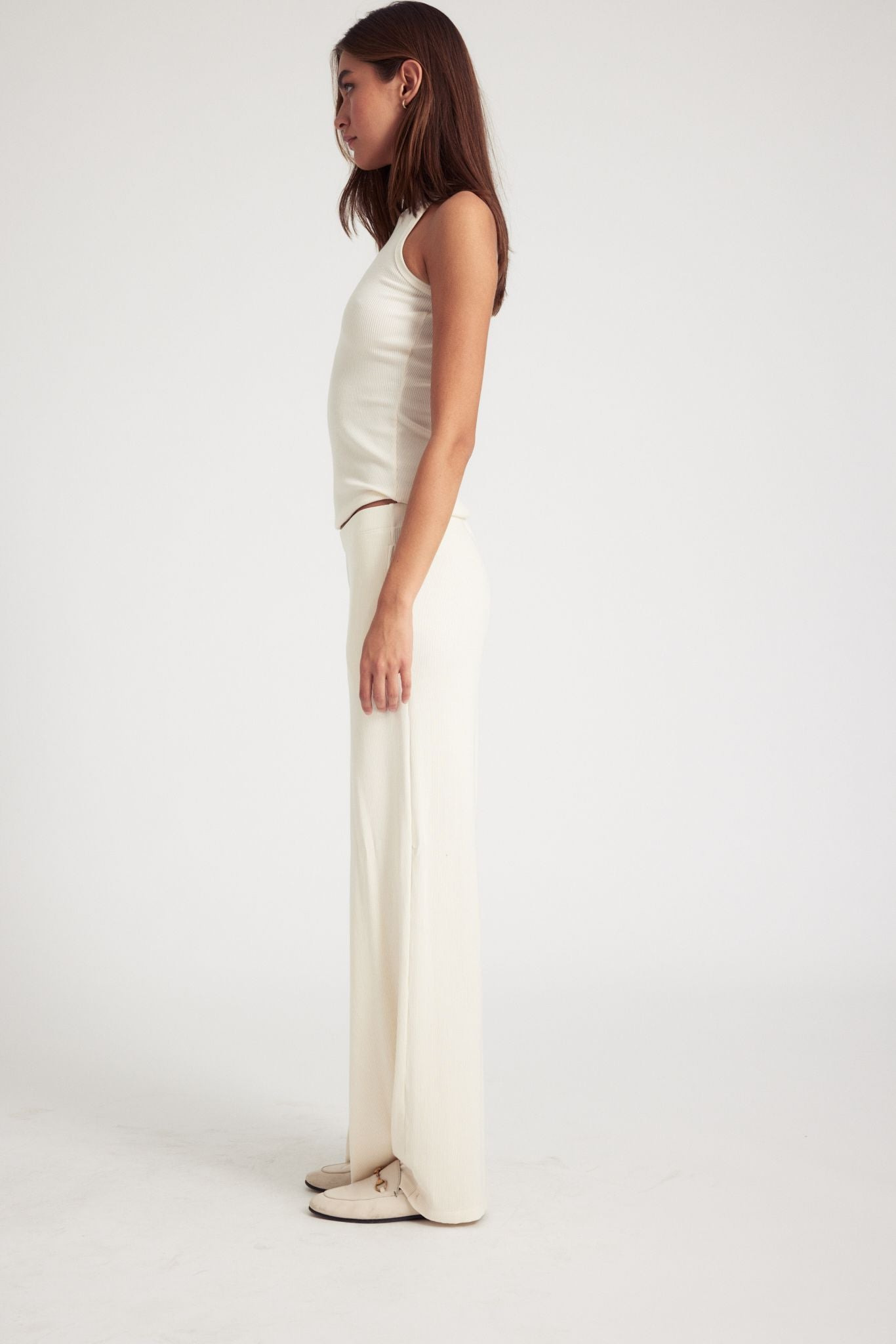 CREME RIB RACER TANK - 6