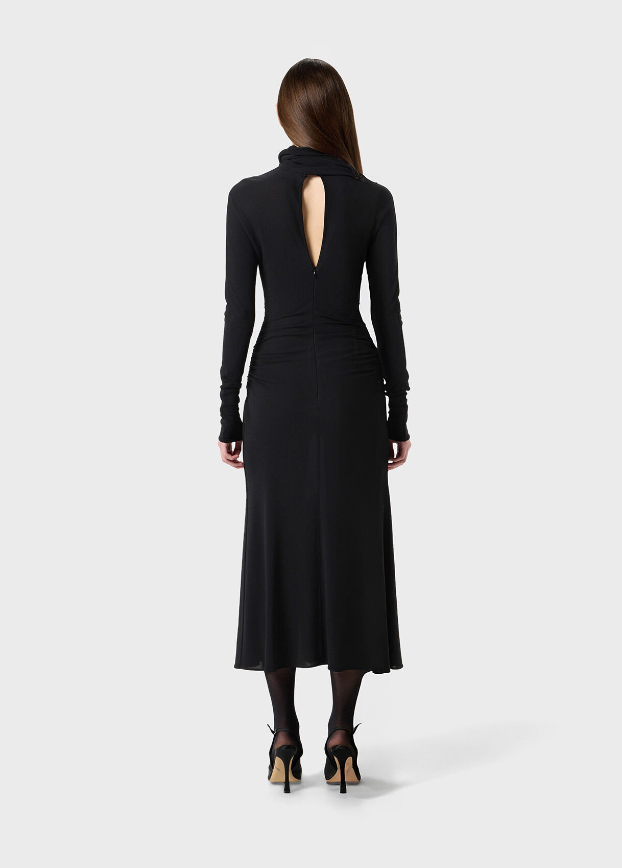 JERSEY MIDI DRESS WITH SCARF - 3