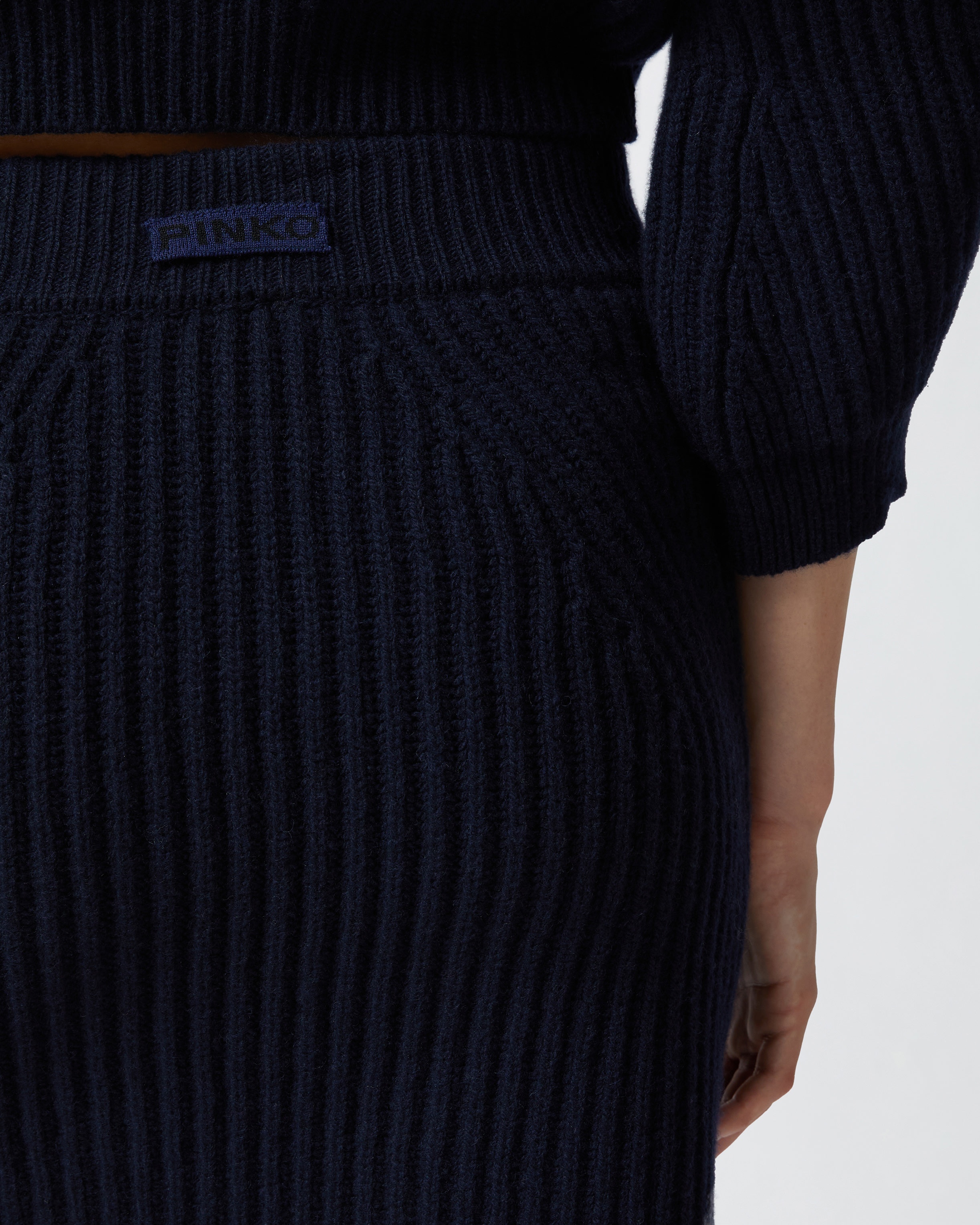 RIBBED WOOL AND CASHMERE MINI SKIRT - 5