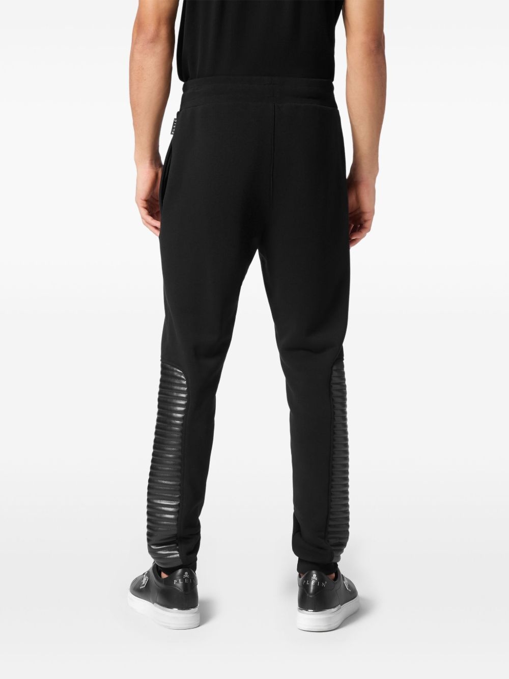 leather-inserts track pants - 4