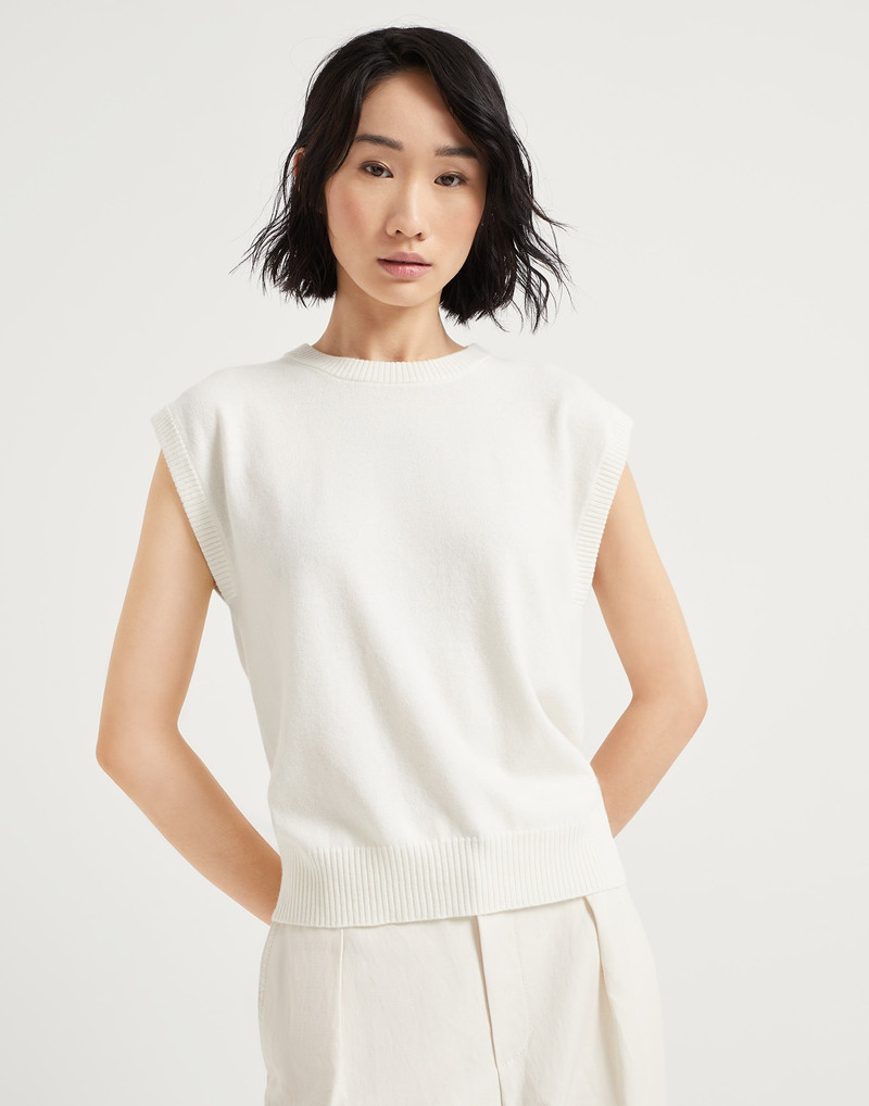 Cashmere 스웨터 vest 와 monili - 1