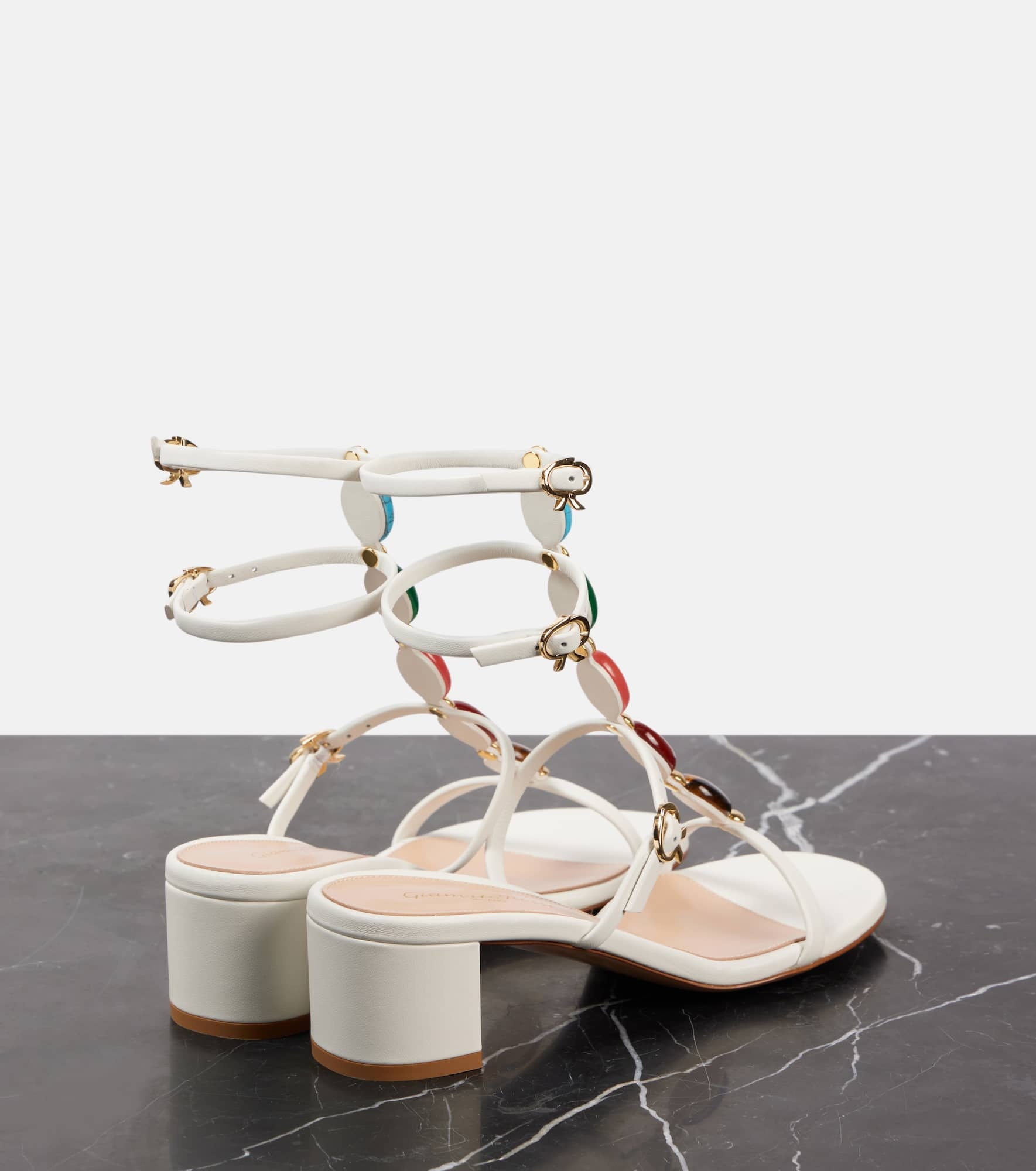 45 embellished leather sandals - 2