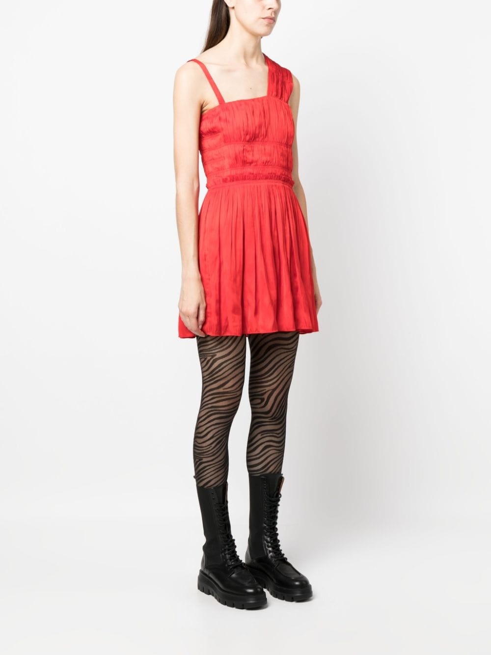 Roselie satin pleated dress - 3