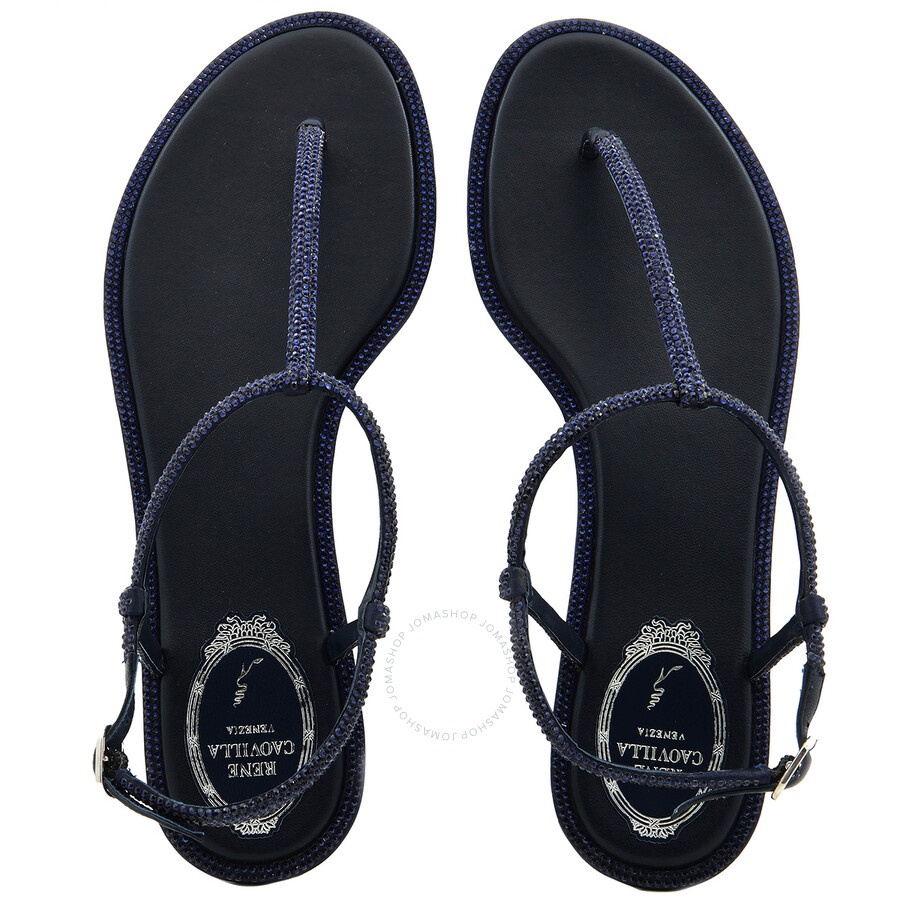 Rene Caovilla Diana Crystal Flat Sandals - 4