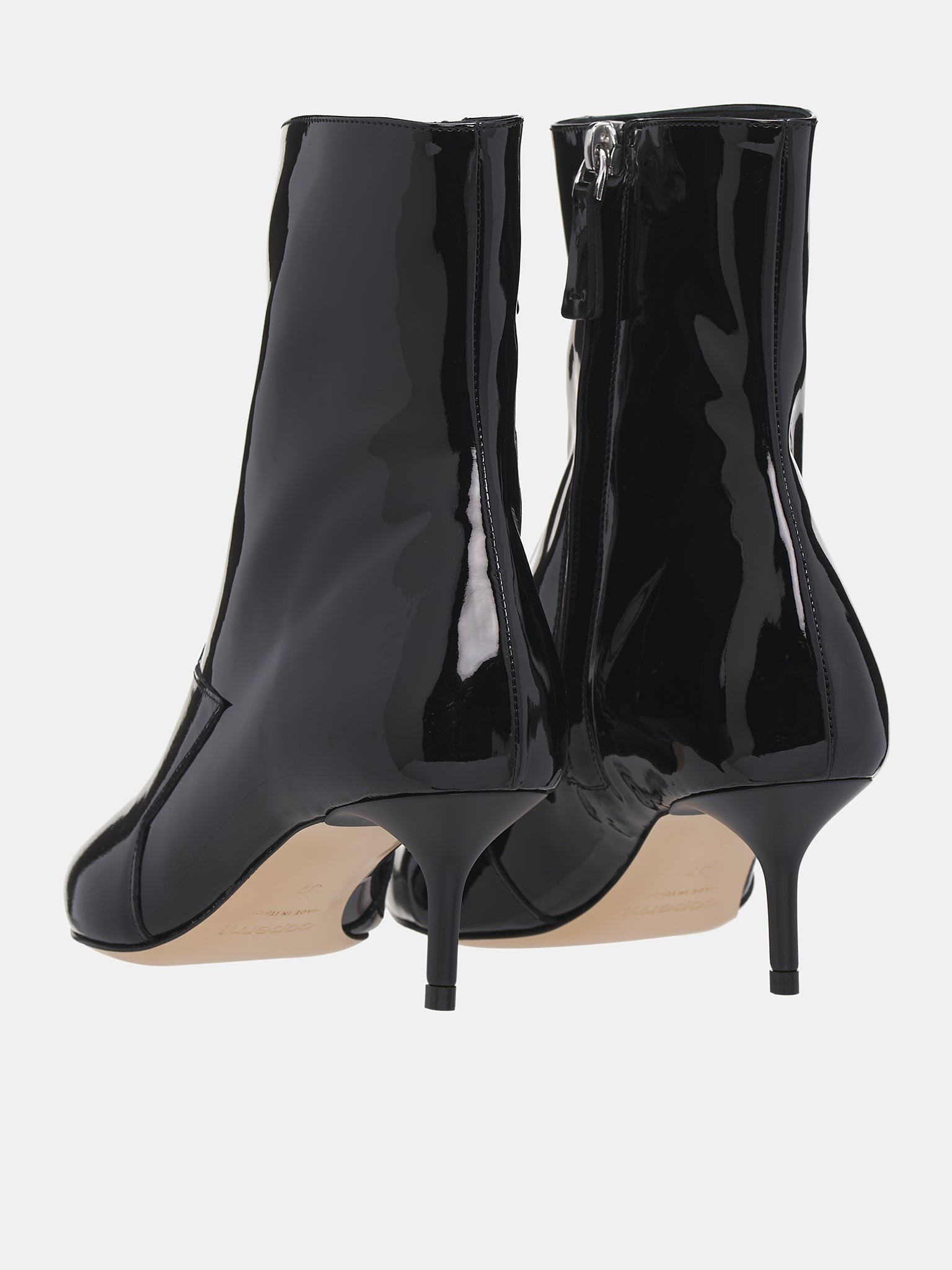 Patent Star Cut-Out Low Boots - 5