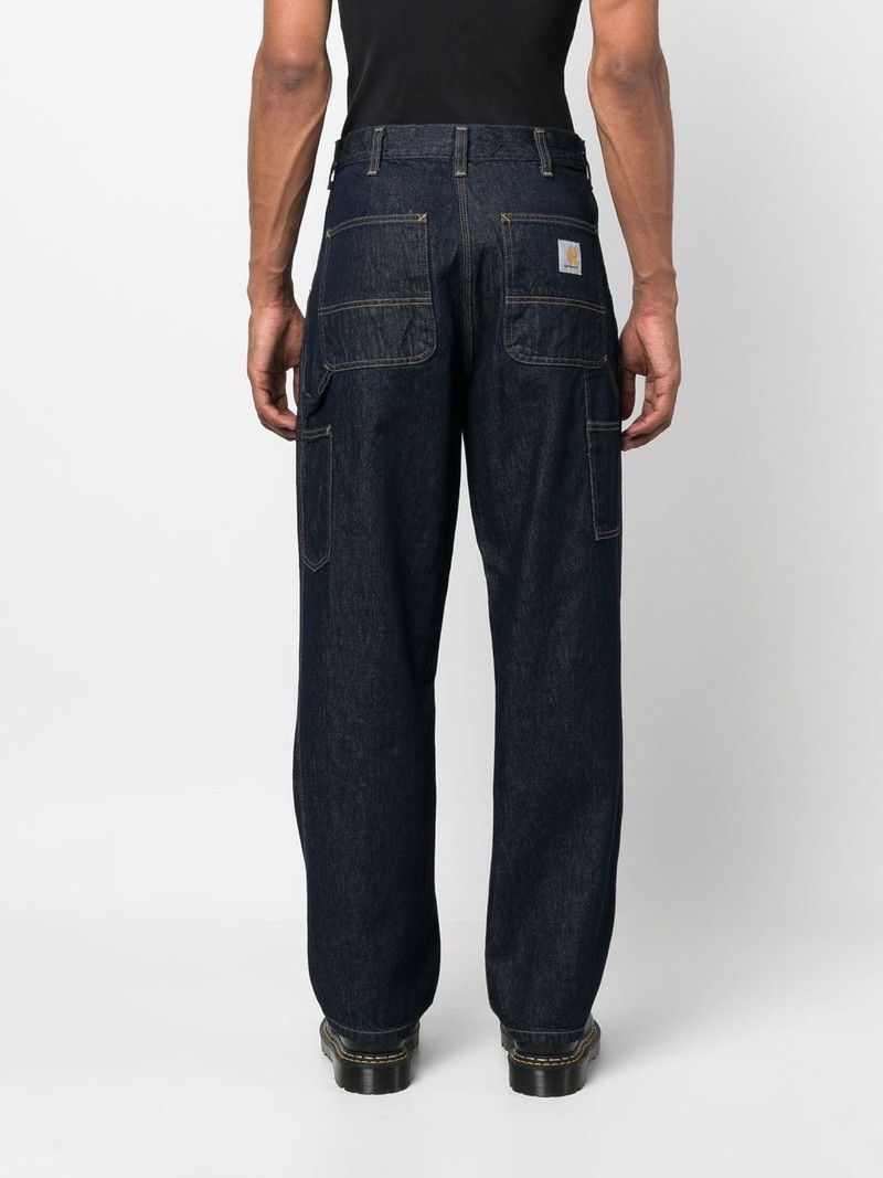 logo-patch denim trousers 4