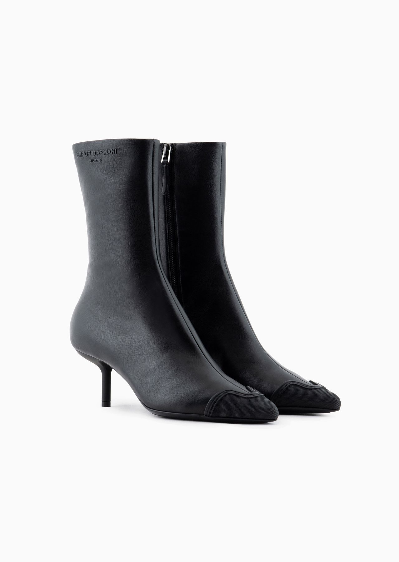 Nappa leather ankle boots with rubber toe and heel - 2