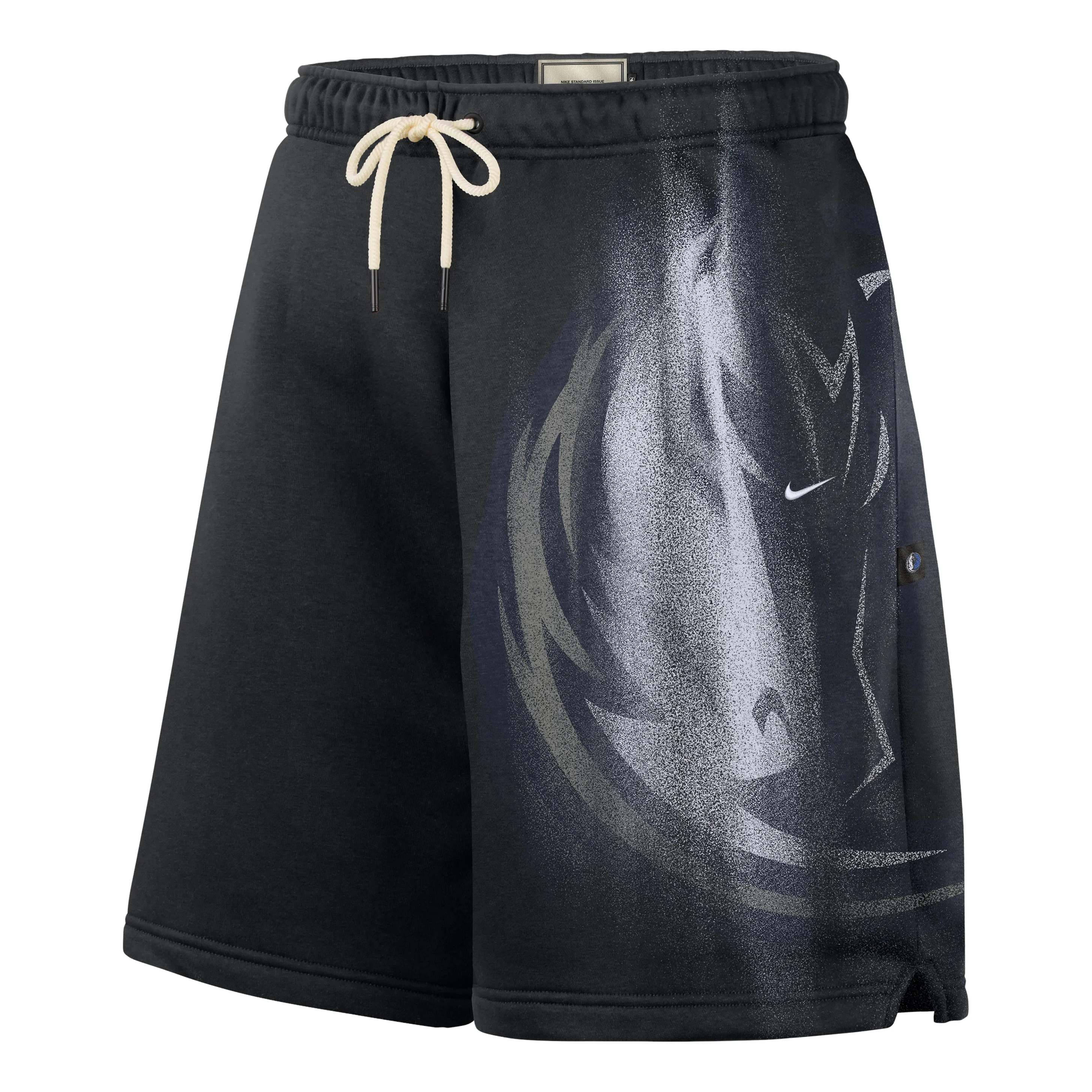 Nike Dallas Mavericks Standard Issue Fleece Shorts 'Black White' IQ1472-010 - 1