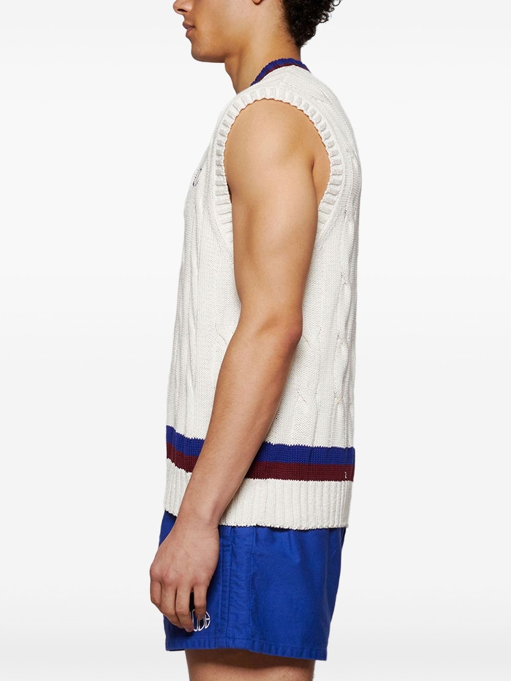 cotton knitted vest - 3