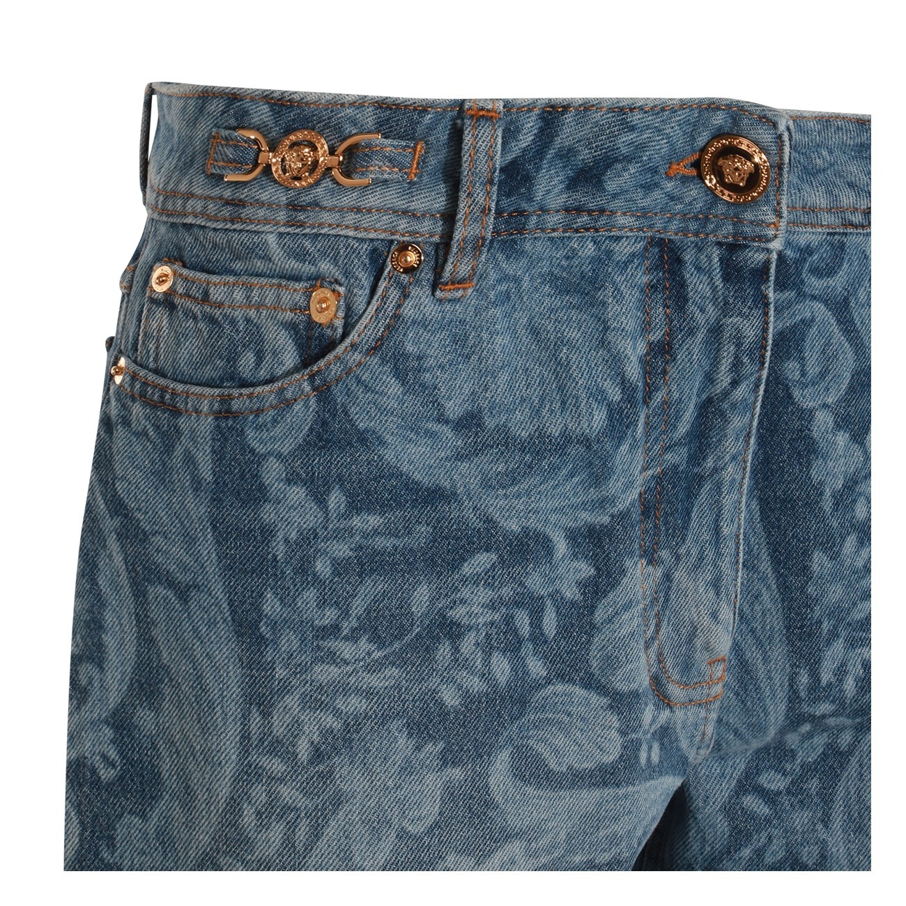 medium blue cotton jeans - 3