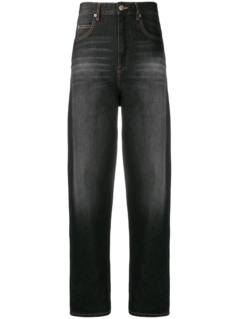 high-waisted tapered jeans - 1