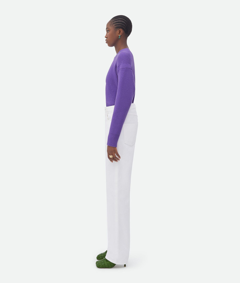 Bottega Veneta white boyfriend fit denim outlook