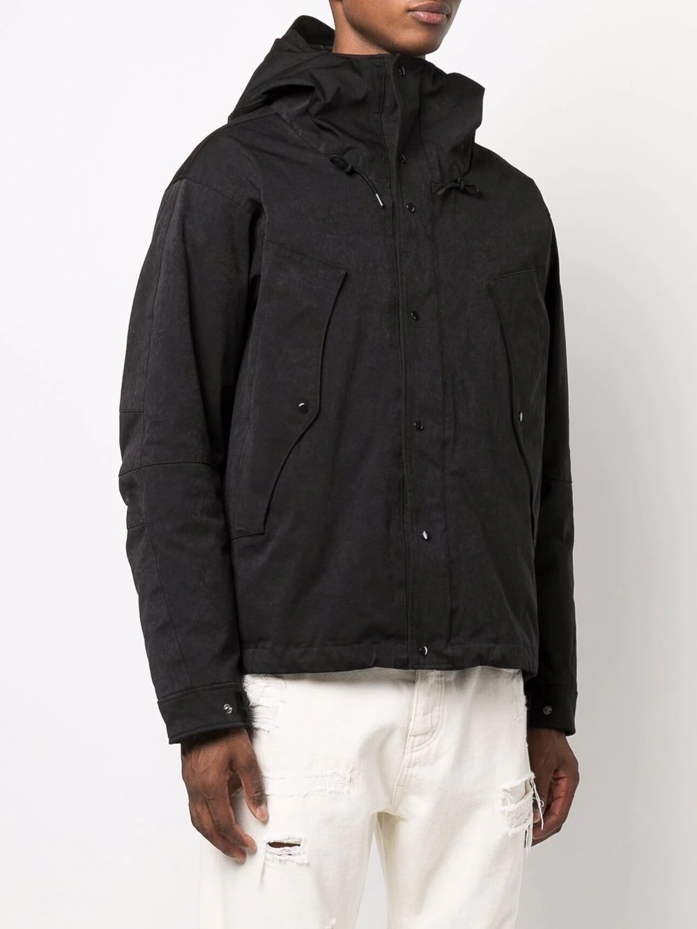 zip-fastening hooded jacket - 3