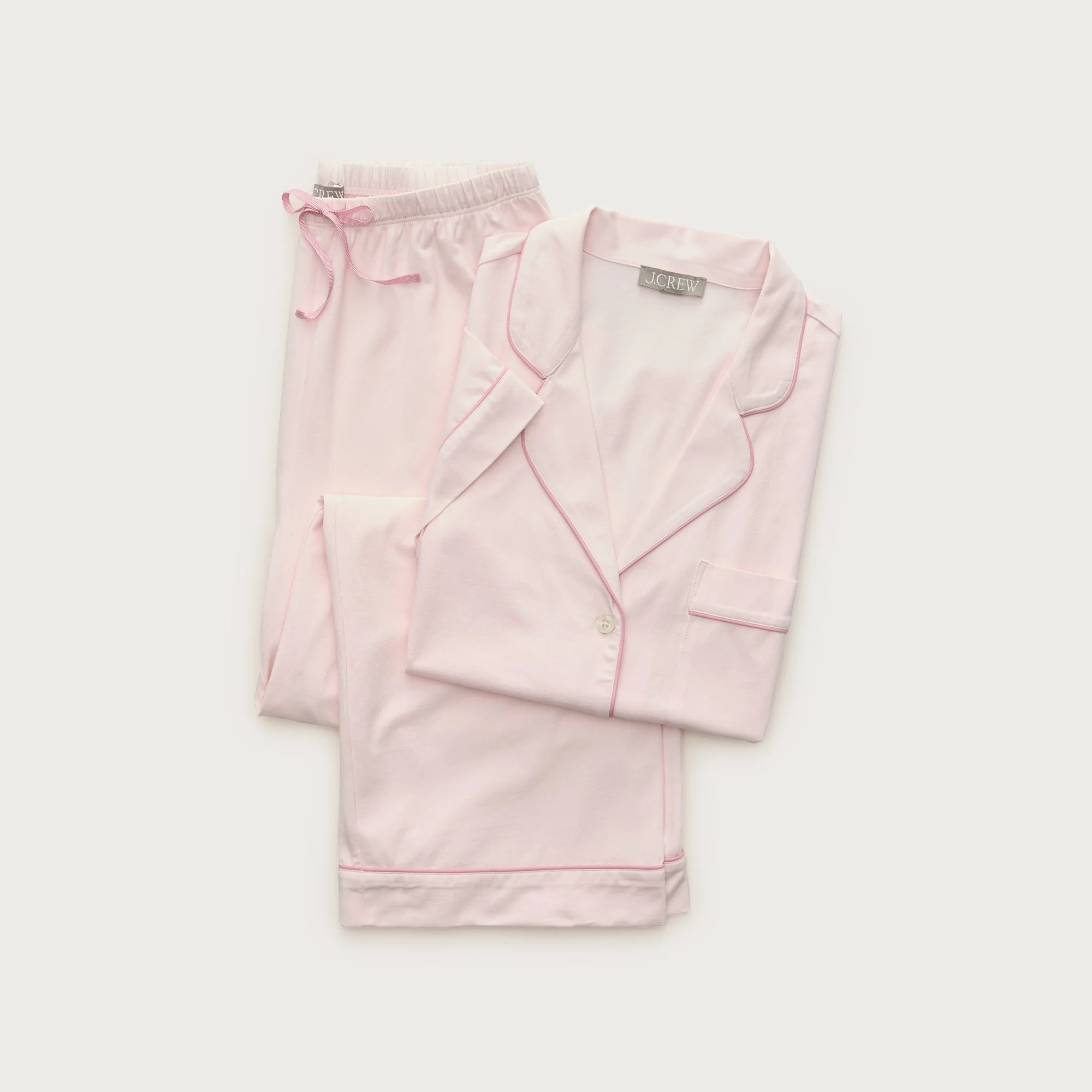 Dreamy cotton-blend short-sleeve pajama pant set - 1