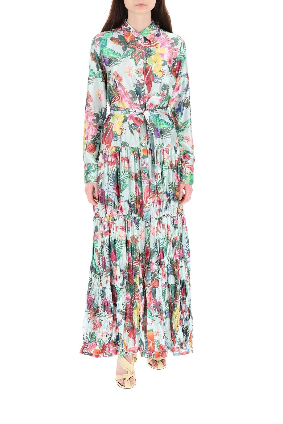 DALMA TROPICAL PRINT LONG DRESS - 2