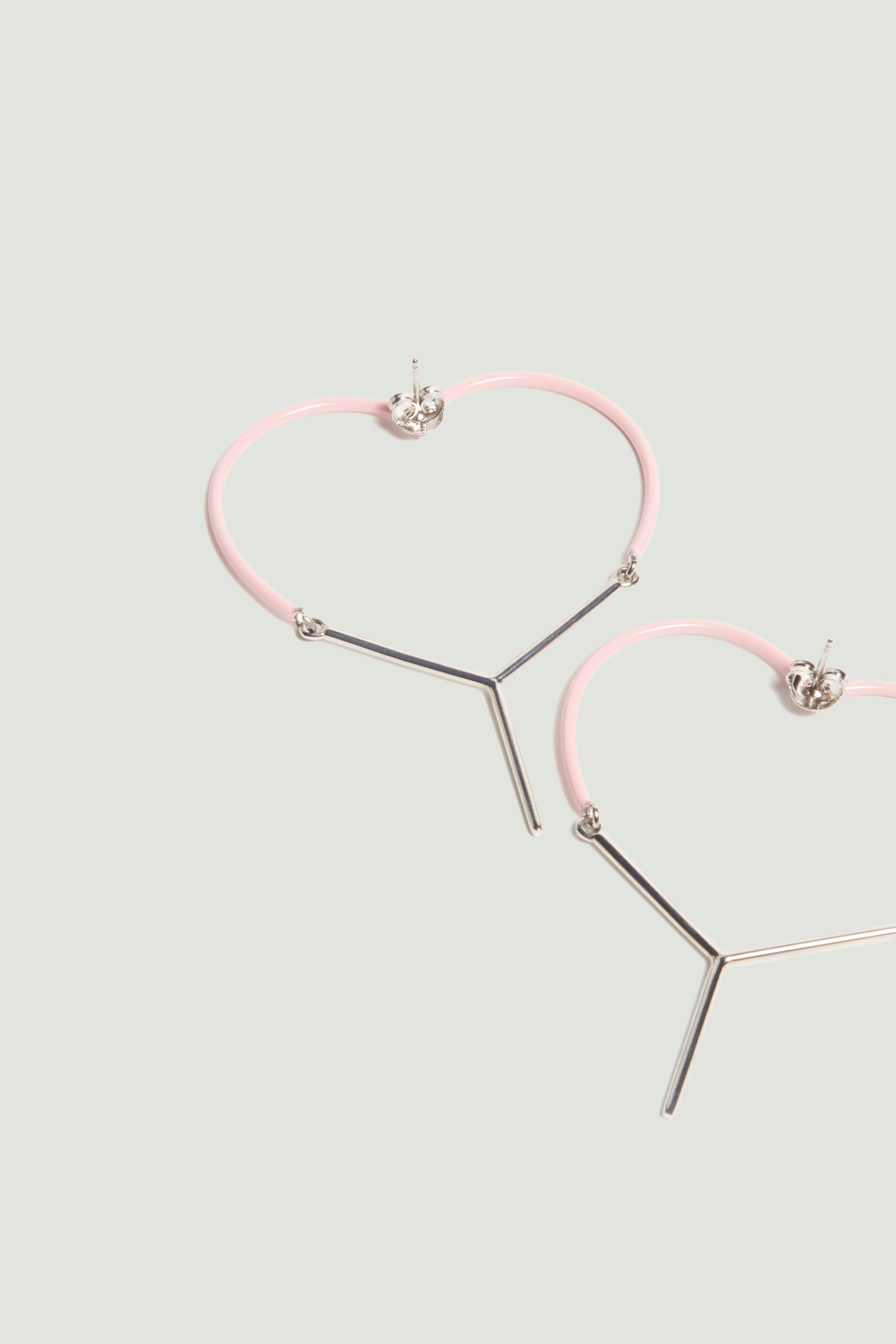 Mini Y Heart Earrings - 3