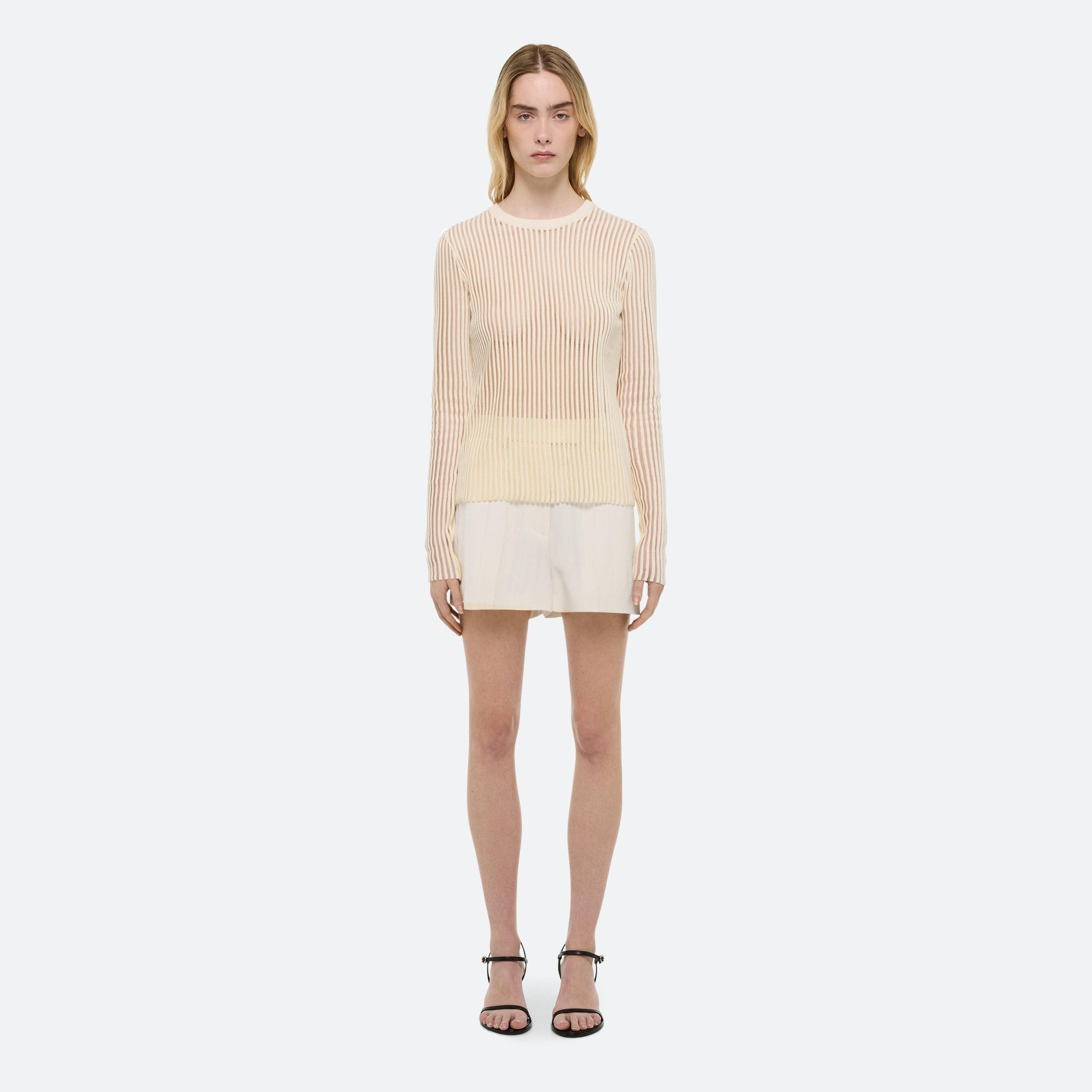 SPACED SHEER CREWNECK - 3