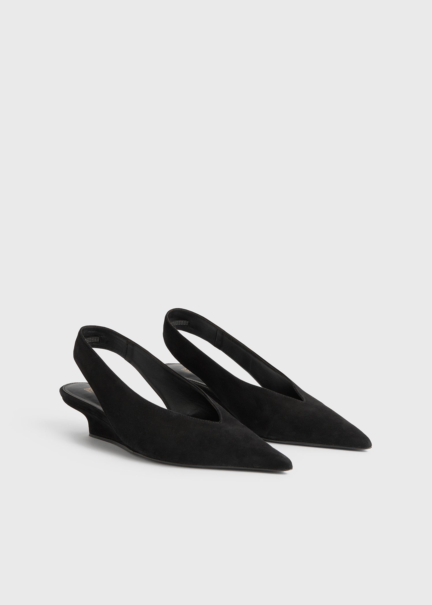 The Suede Wedge-Heel Slingback black - 4
