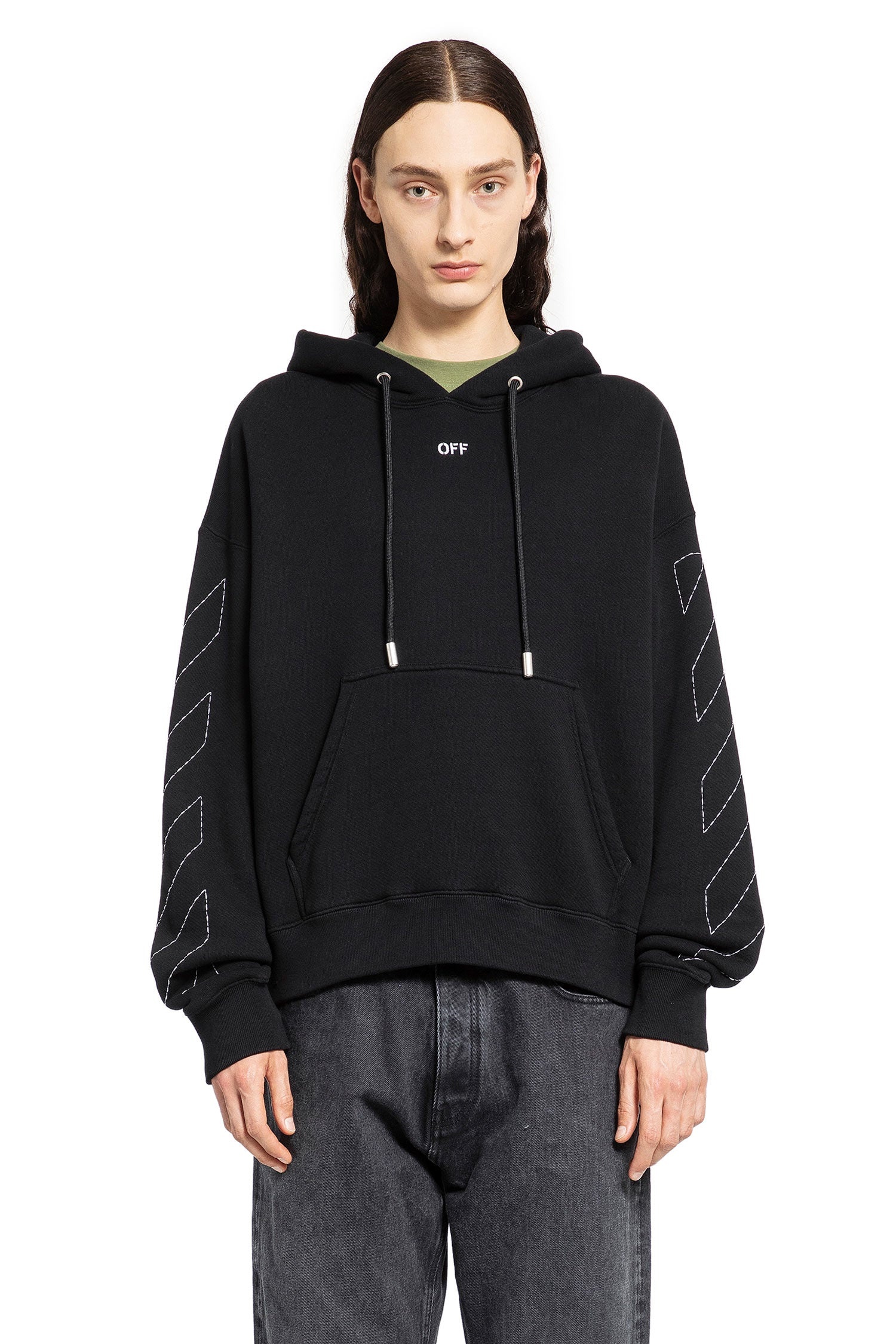 OFF-WHITE MAN BLACK SWEATSHIRTS - 1