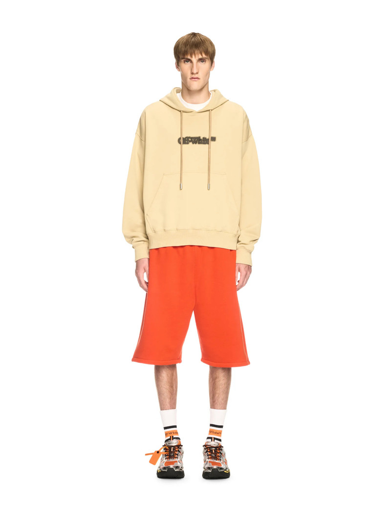 Off-White Beige Spray Arrow Hoodie outlook