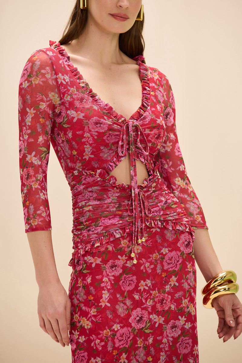 PatBO PEONY MIDI DRESS outlook