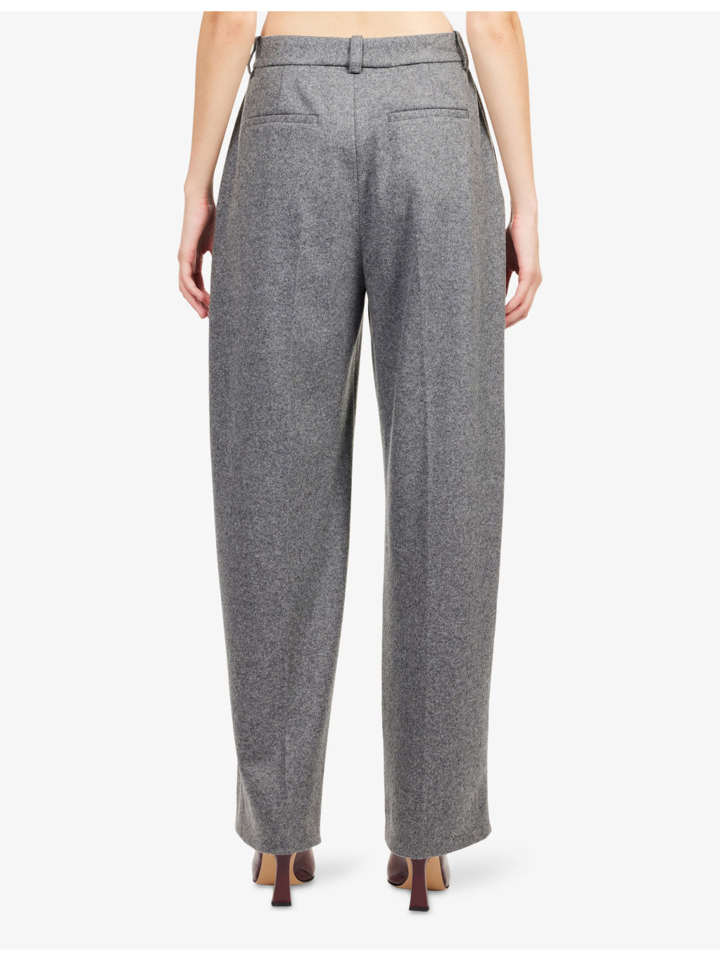 Pleated Wide-Leg Wool And Cashmere Trousers - 4