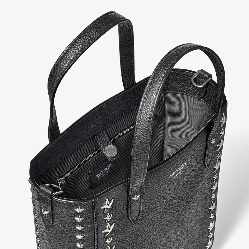 Pegasi N/S
Black Soft Grainy Calf Leather Tote Bag with Stars 3