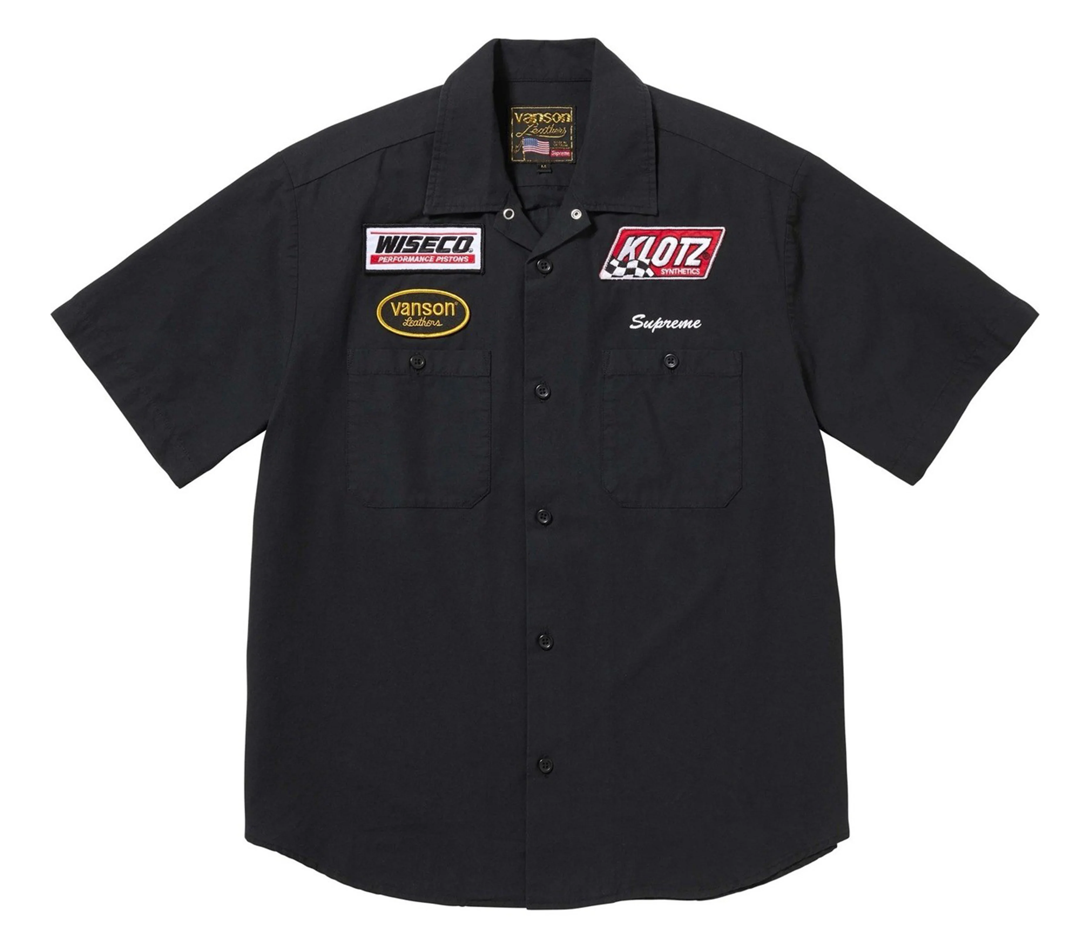 Supreme x Vanson 'Work' Shirt (Black) - 1