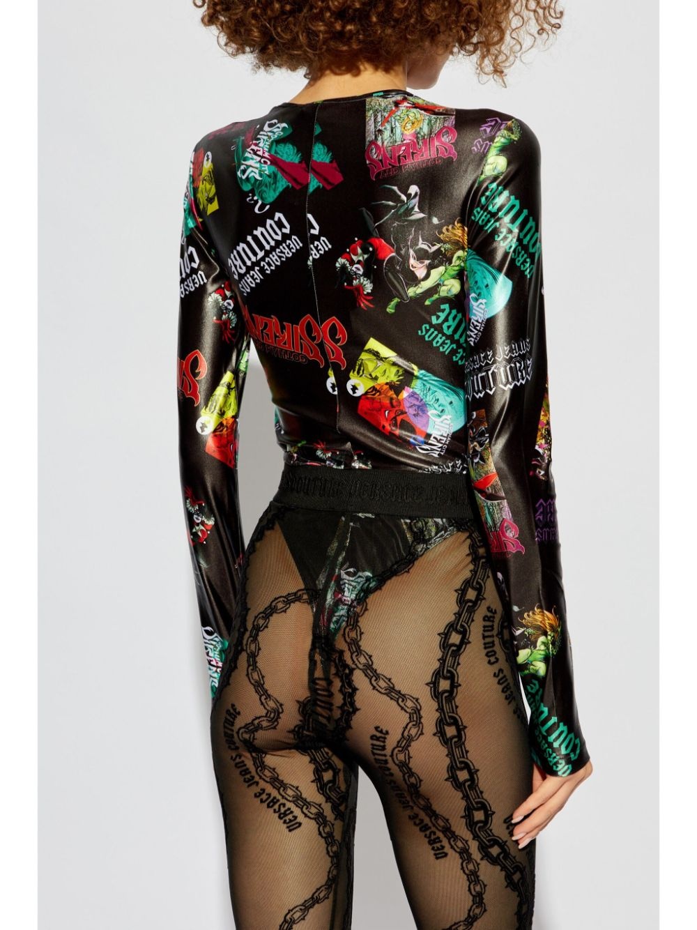 graphic-print bodysuit - 4