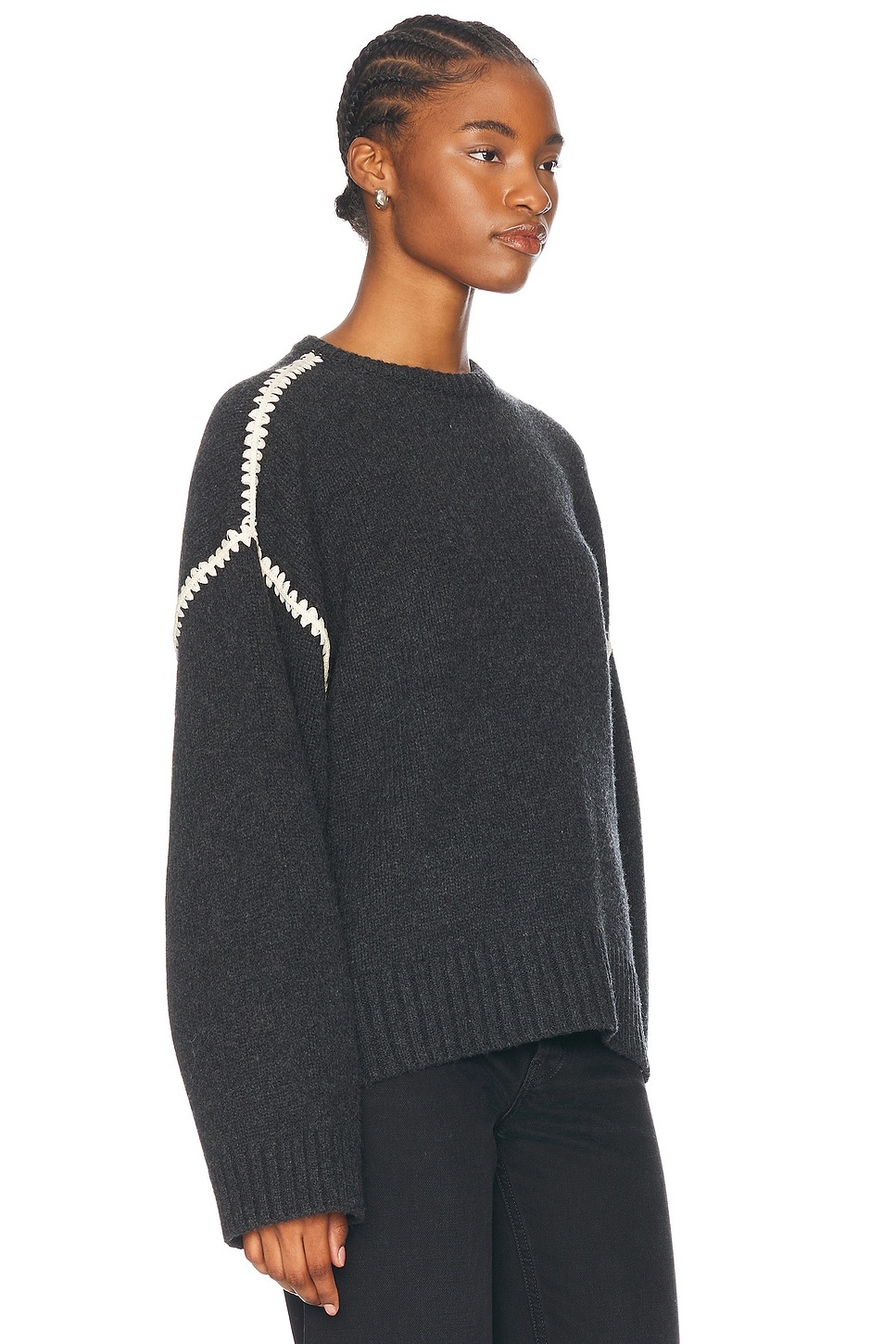 Embroiedered Wool Cashmere Sweater - 2