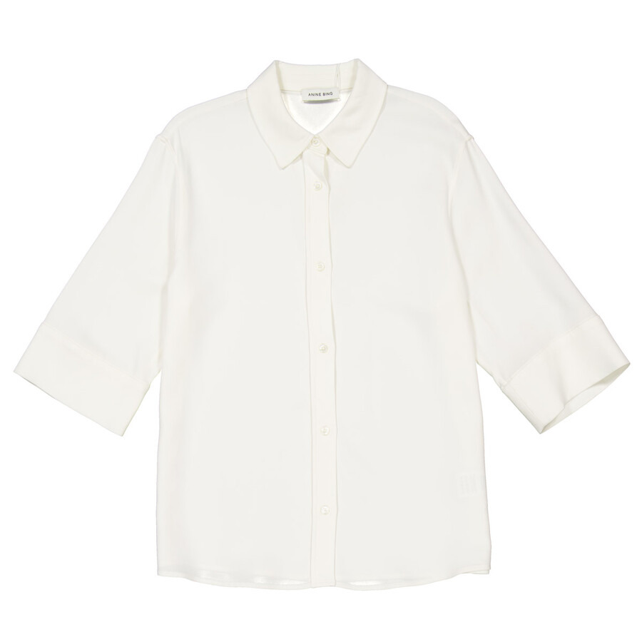Anine Bing Ladies Ivory Mary Buttoned Down Shirt - 5
