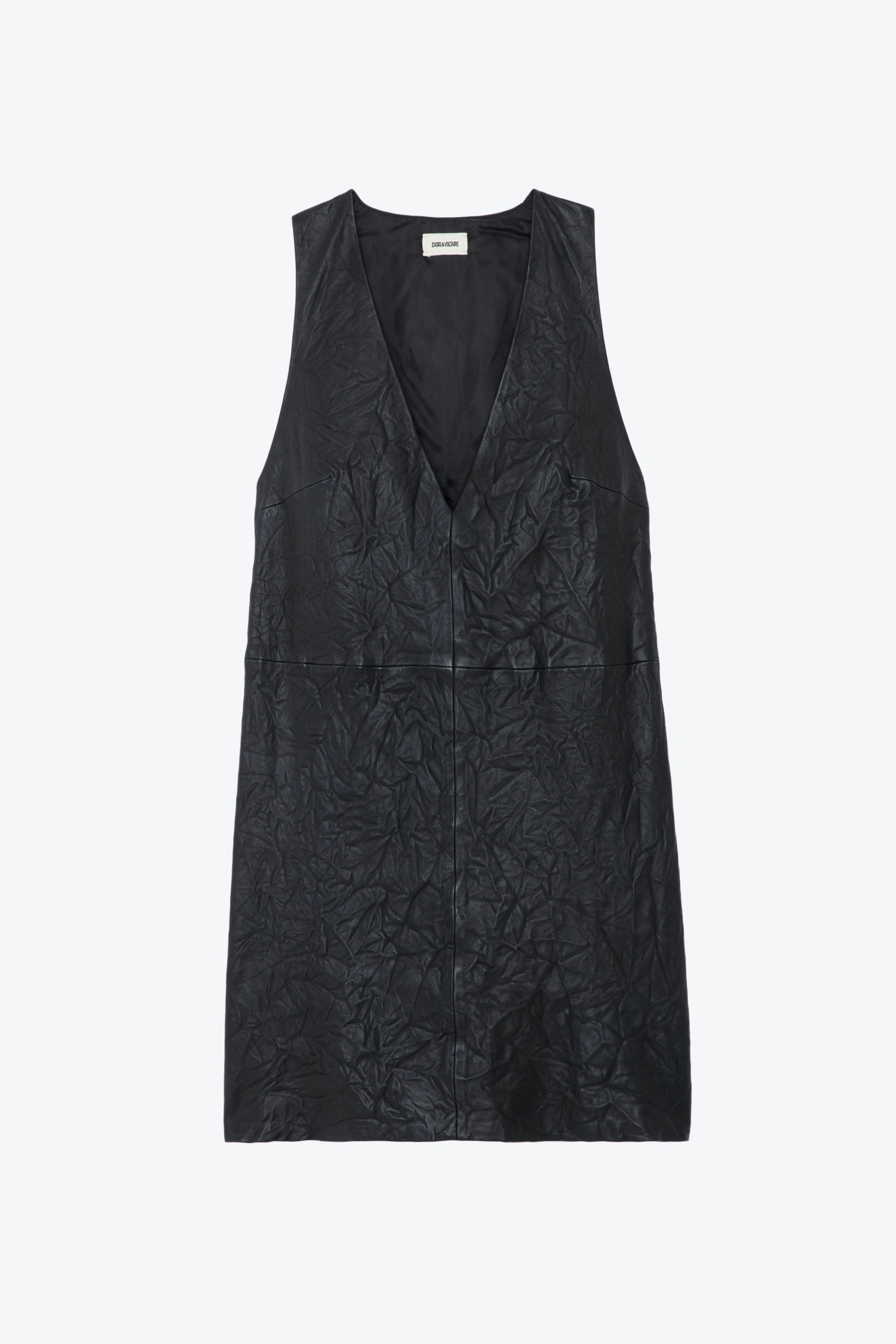 Rasha Crinkled Leather Dress - 1