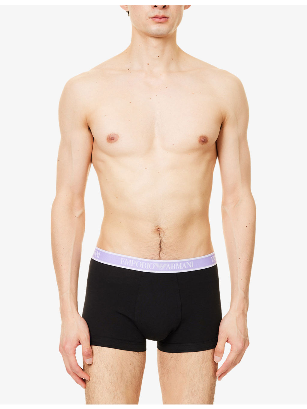 Branded Mid-Rise Pack Of Three Stretch-Cotton Trunks - 2