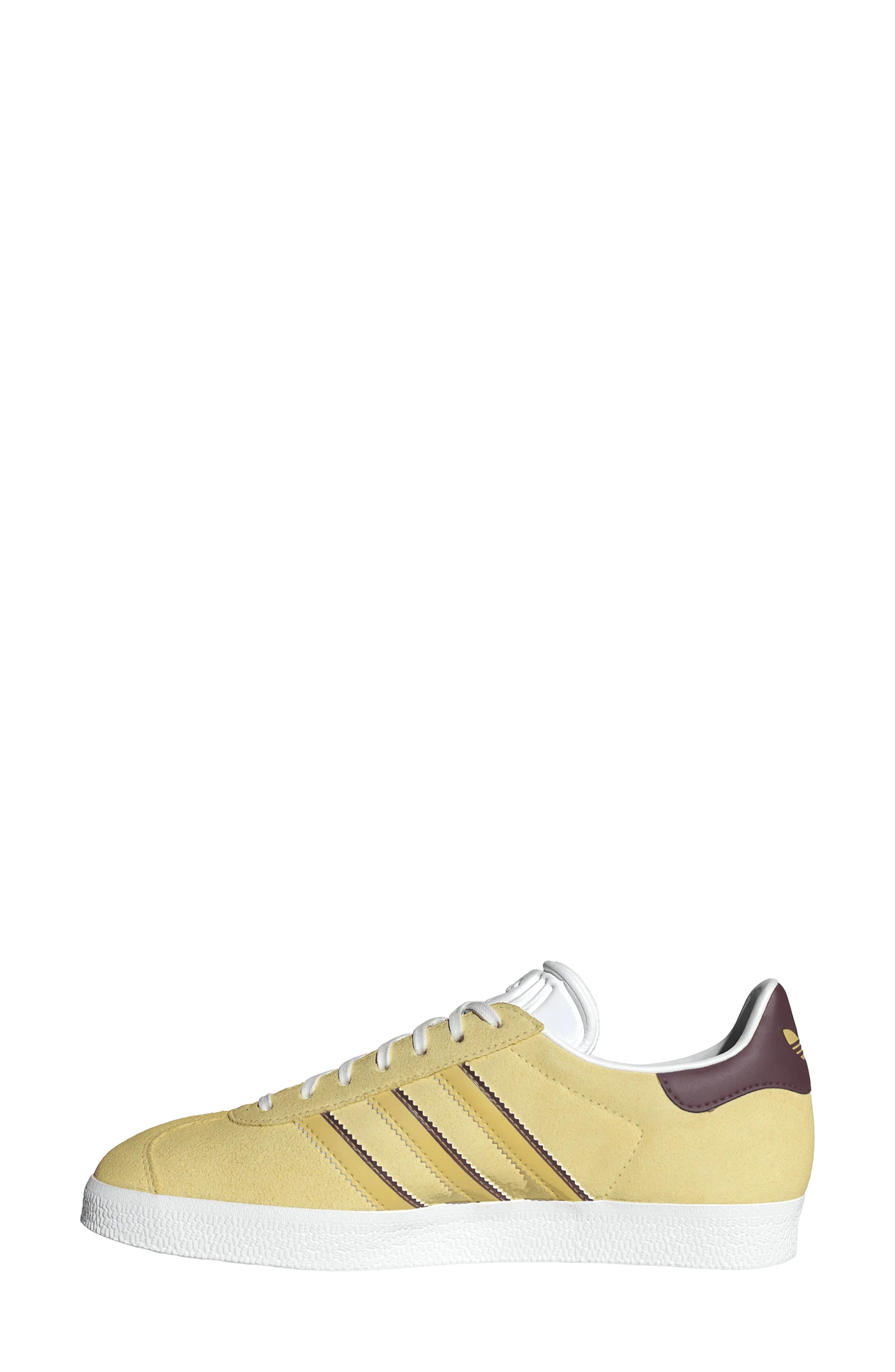 Gazelle Sneaker in Almost Yellow/Oat/Maroon - 6