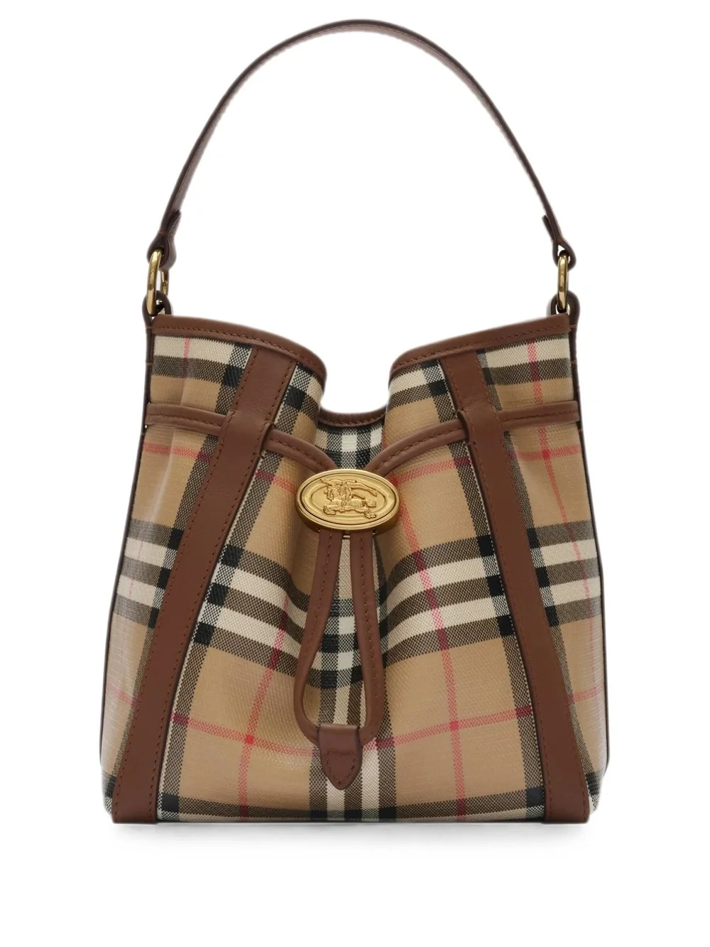 MINI CHECK BUCKET BAG - 1