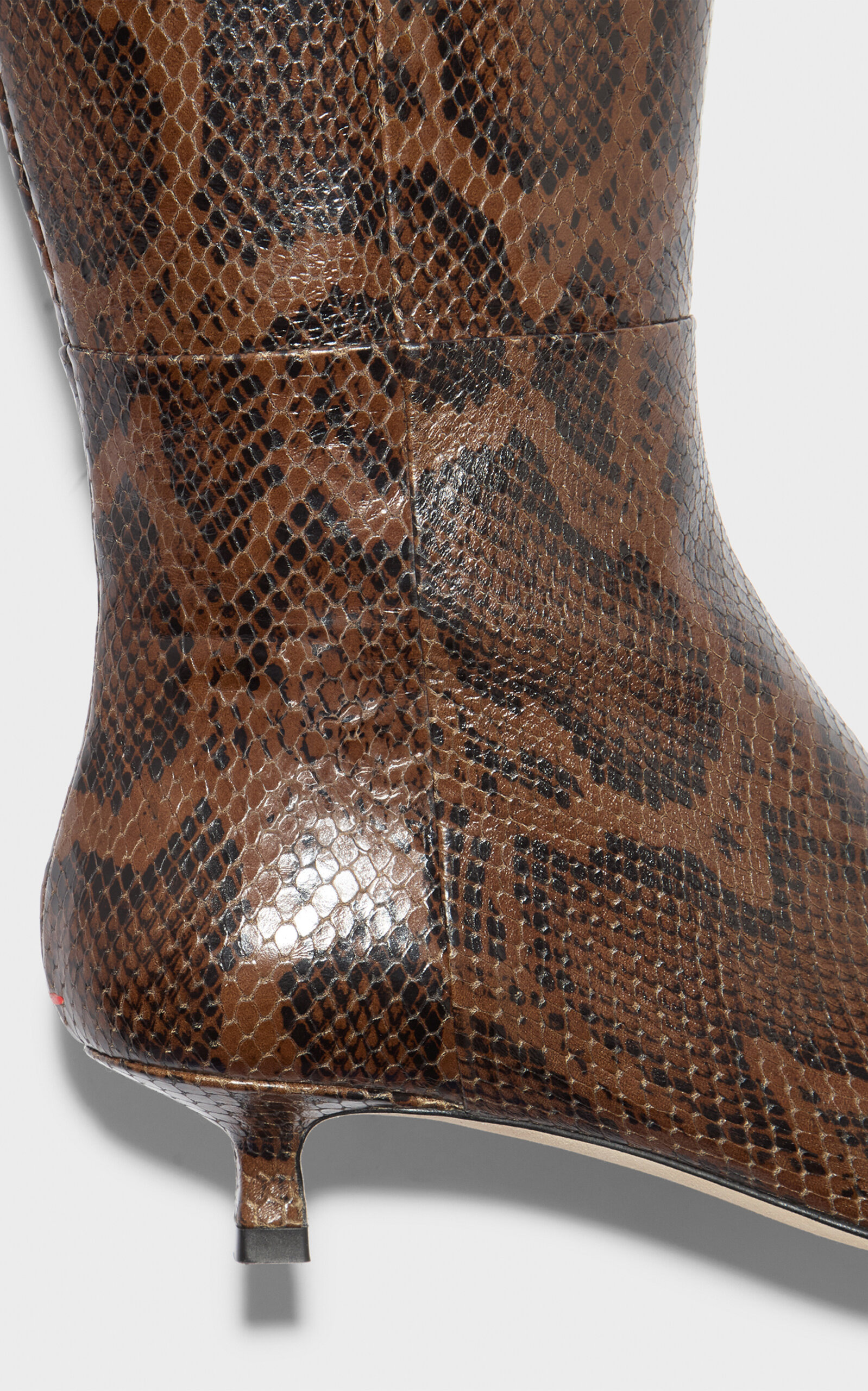 Sabrina Snake-Effect Leather Knee Boots brown - 5