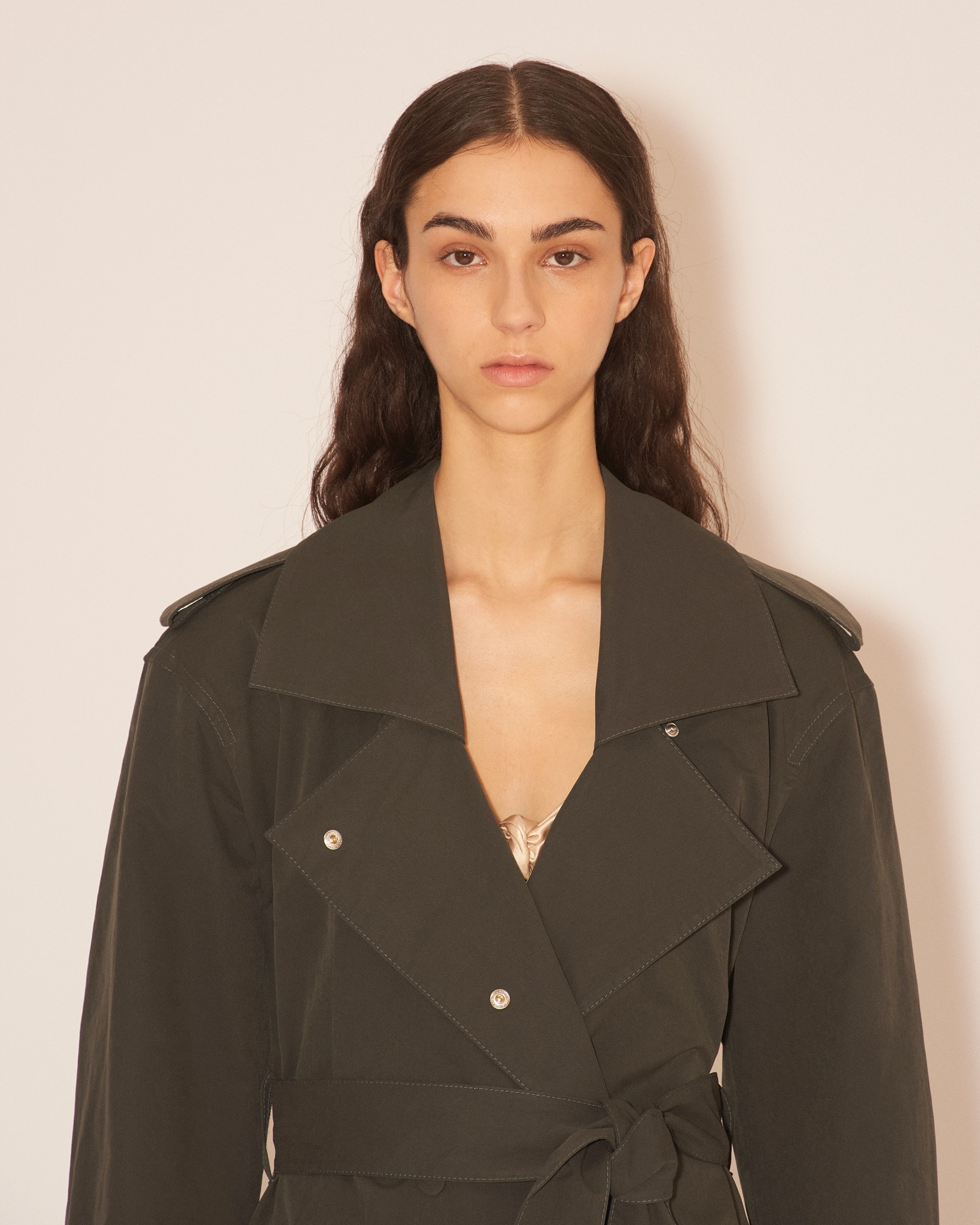 MEEKA - Oversized trench coat - Dark moss - 6