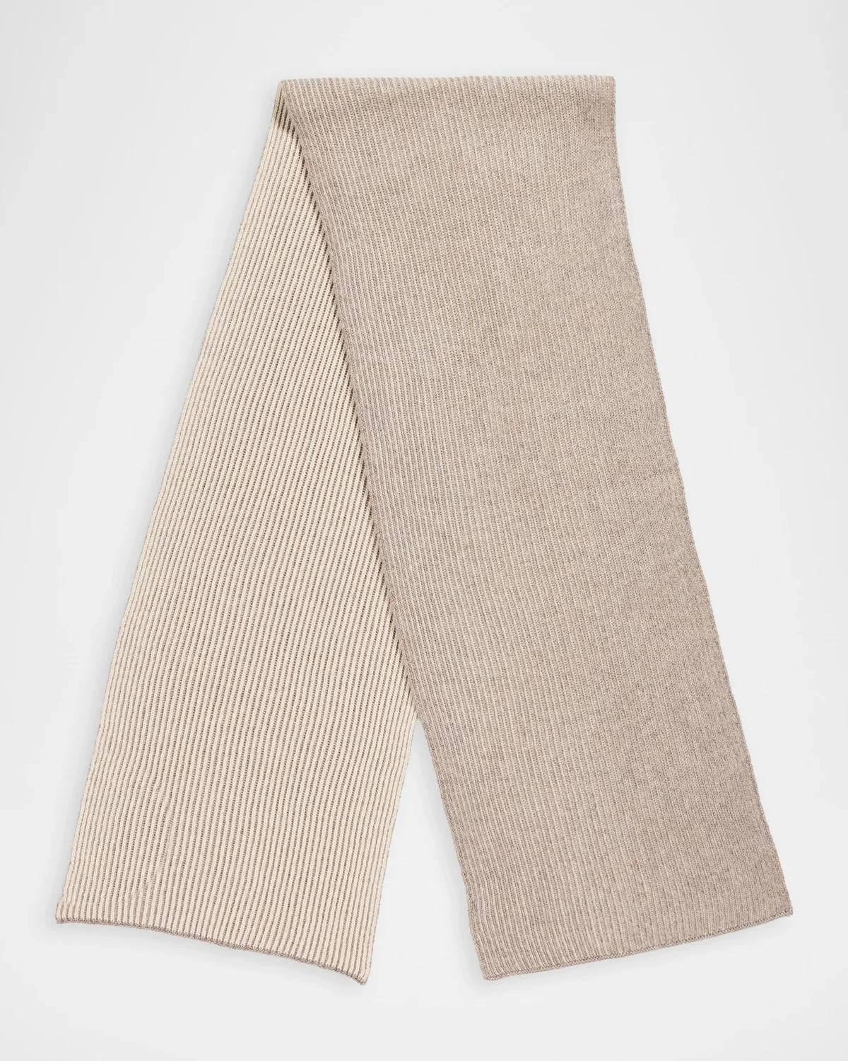 Men's Vanise Cashmere Ribbed Scarf - 1
