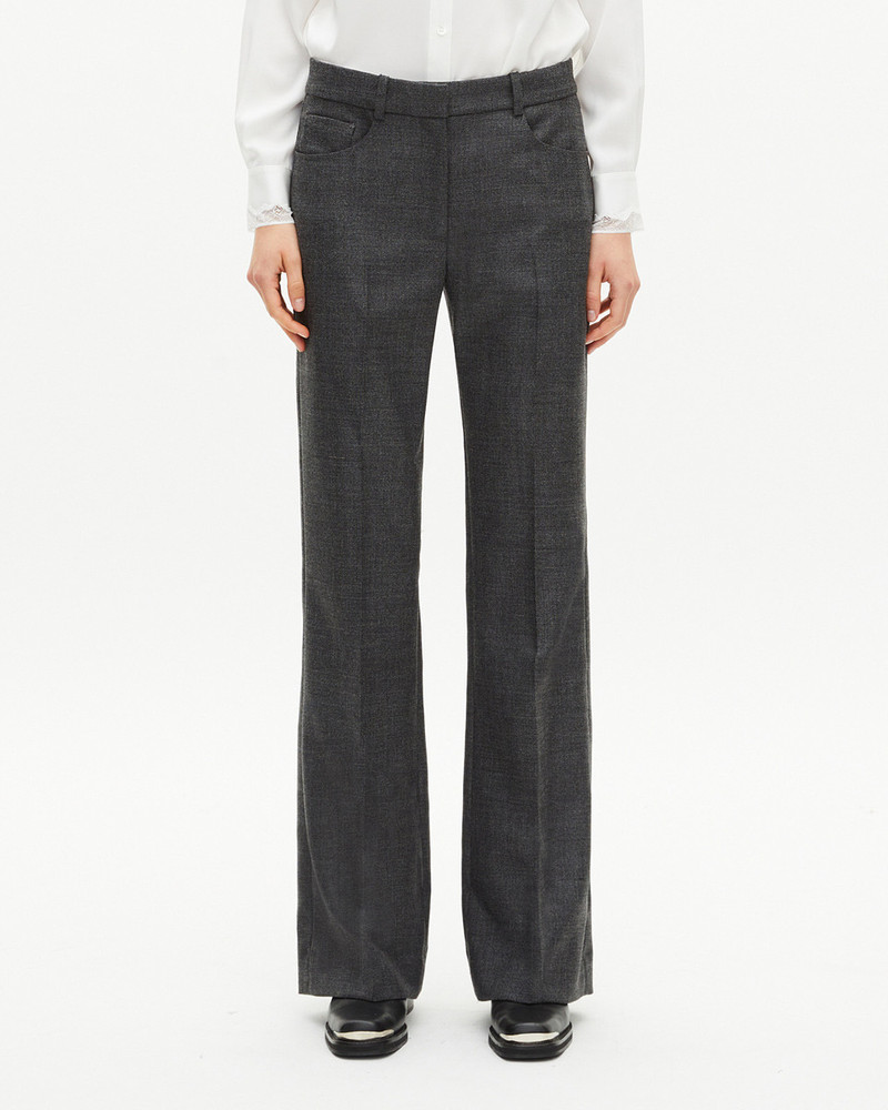 DARK GREY WOOL BOOTCUT PANTS 3