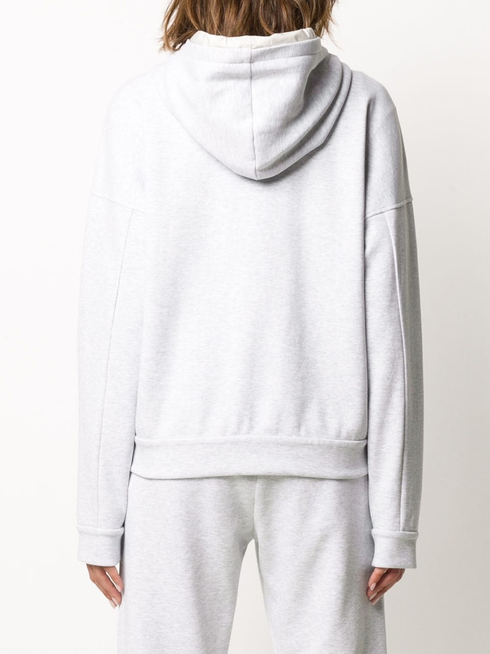 drop shoulders drawstring hoodie - 4