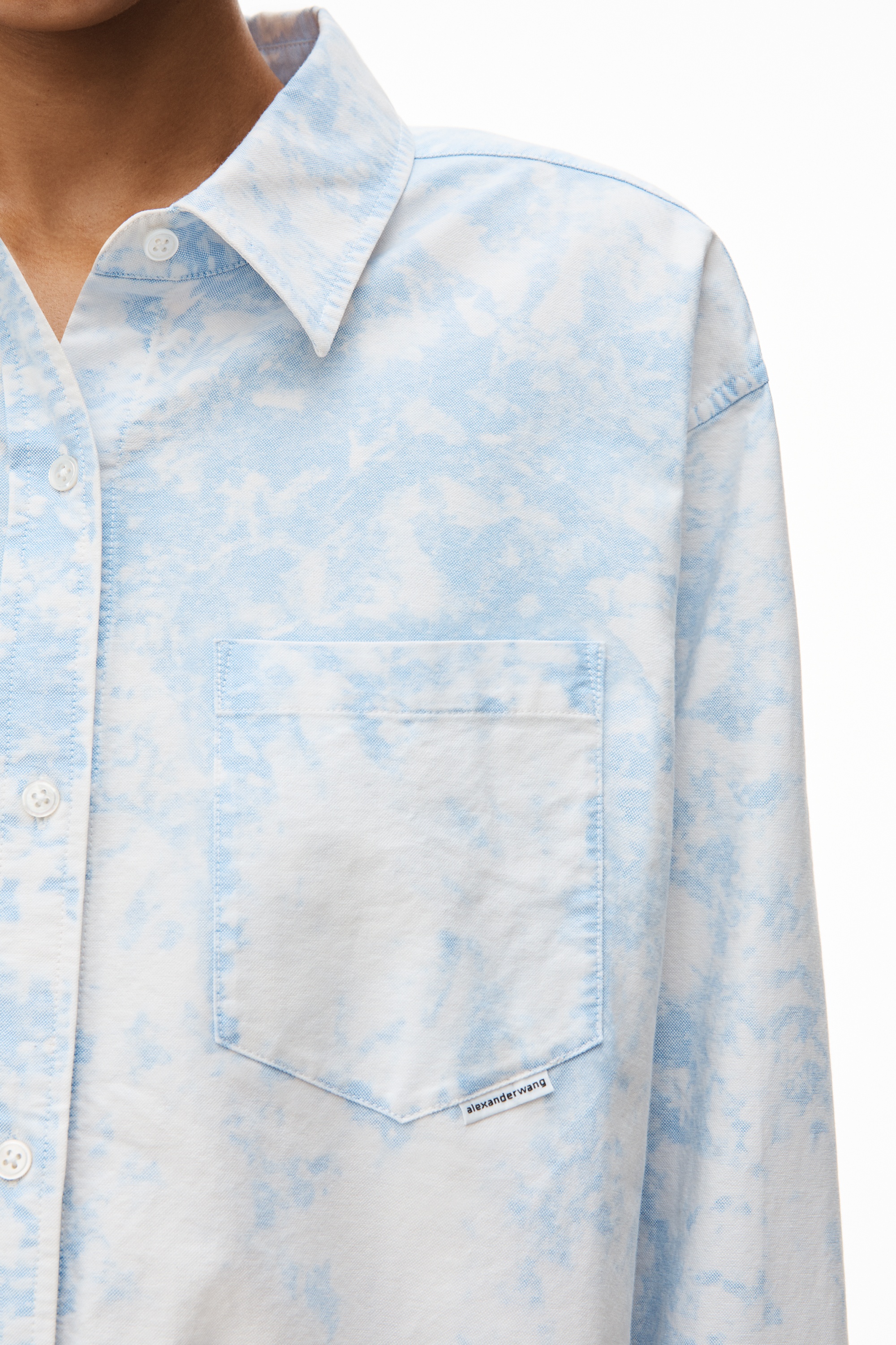 BOYFRIEND SHIRT IN ACID WASHED COTTON - 5