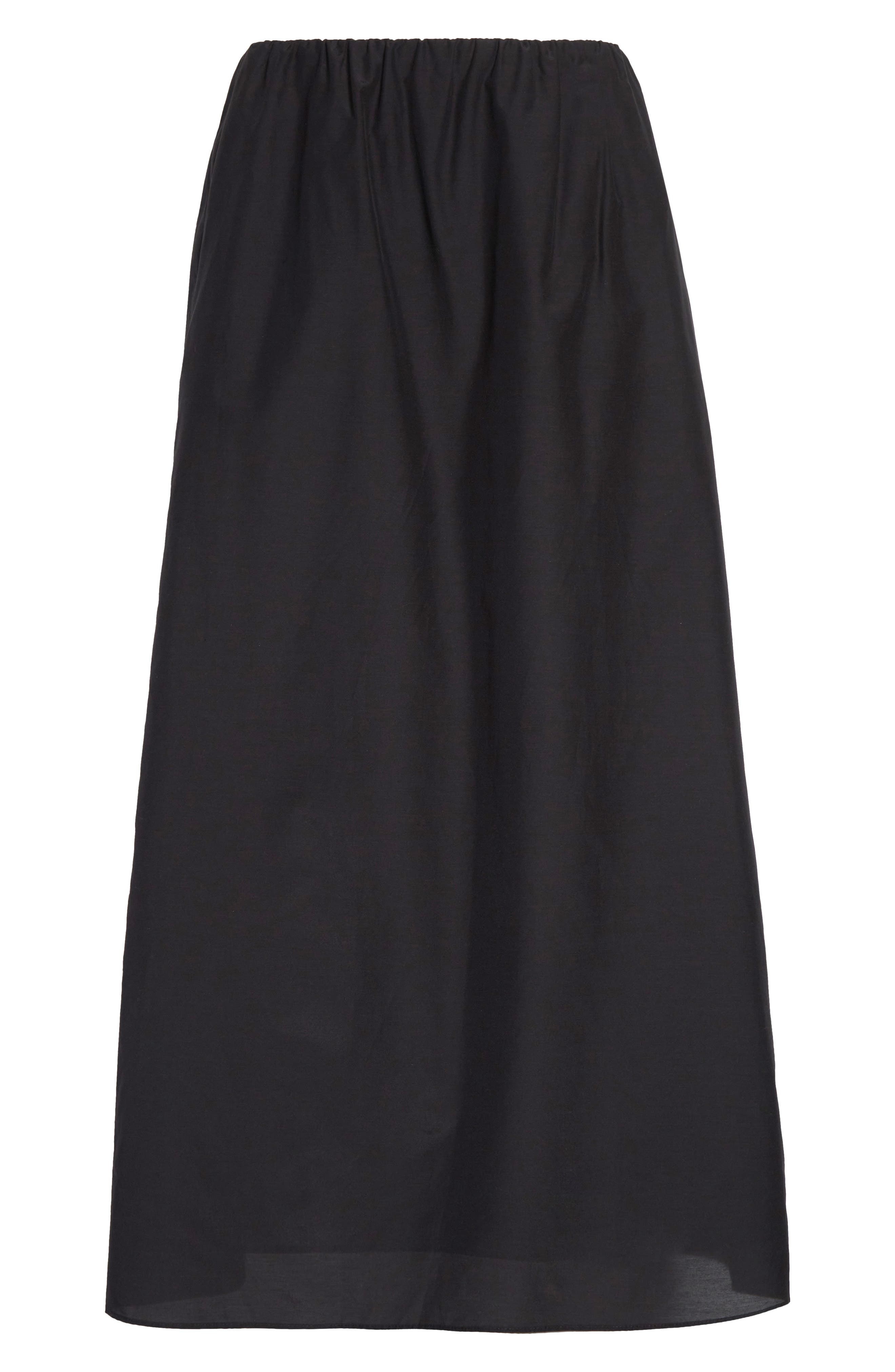 LOULOU DE SAISON Carmen Cotton & Silk Voile Maxi Skirt in Black at Nordstrom - 6